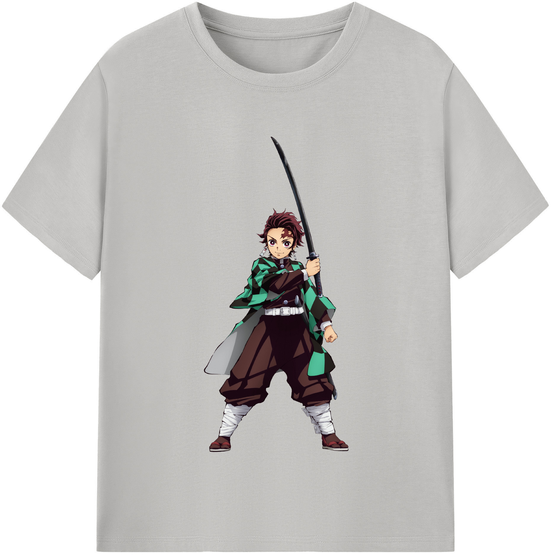 （画像用） 鬼滅の刃 竈門 炭治郎／かまど たんじろう Kamado Tanjirou レディースカジュアルプリントTシャツ（綿100％）