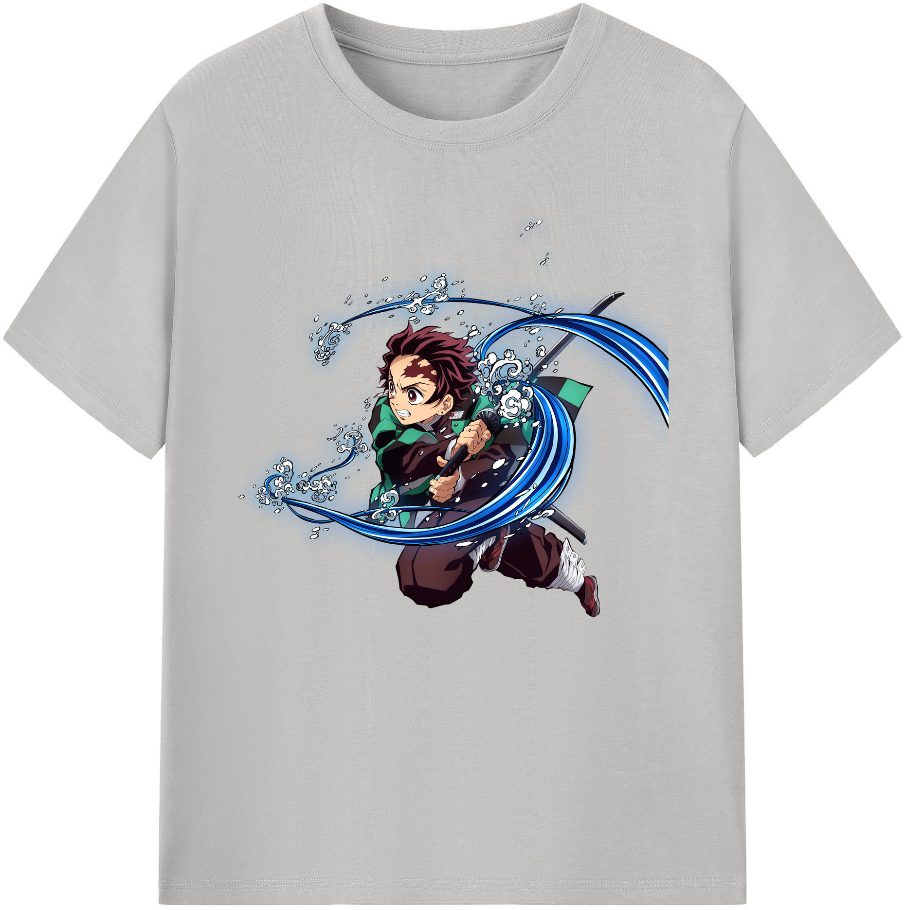 （画像用） 鬼滅の刃 竈門 炭治郎／かまど たんじろう Kamado Tanjirou レディースカジュアルプリントTシャツ（綿100％）