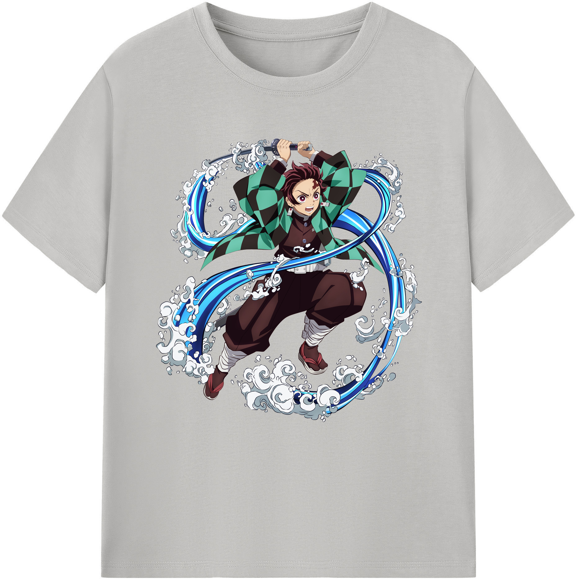 （画像用） 鬼滅の刃 竈門 炭治郎／かまど たんじろう Kamado Tanjirou レディースカジュアルプリントTシャツ（綿100％）