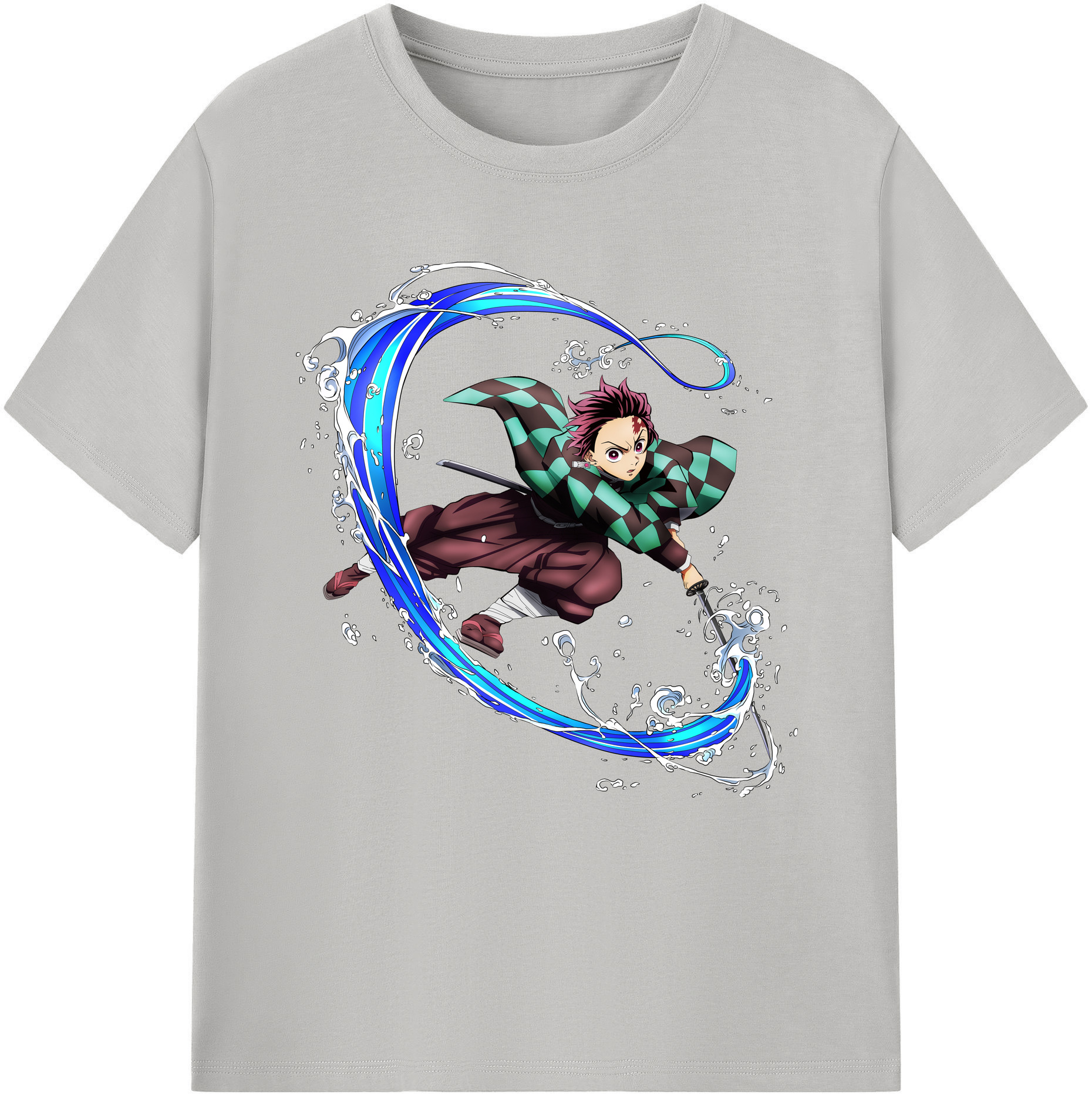 （画像用） 鬼滅の刃 竈門 炭治郎／かまど たんじろう Kamado Tanjirou レディースカジュアルプリントTシャツ（綿100％）