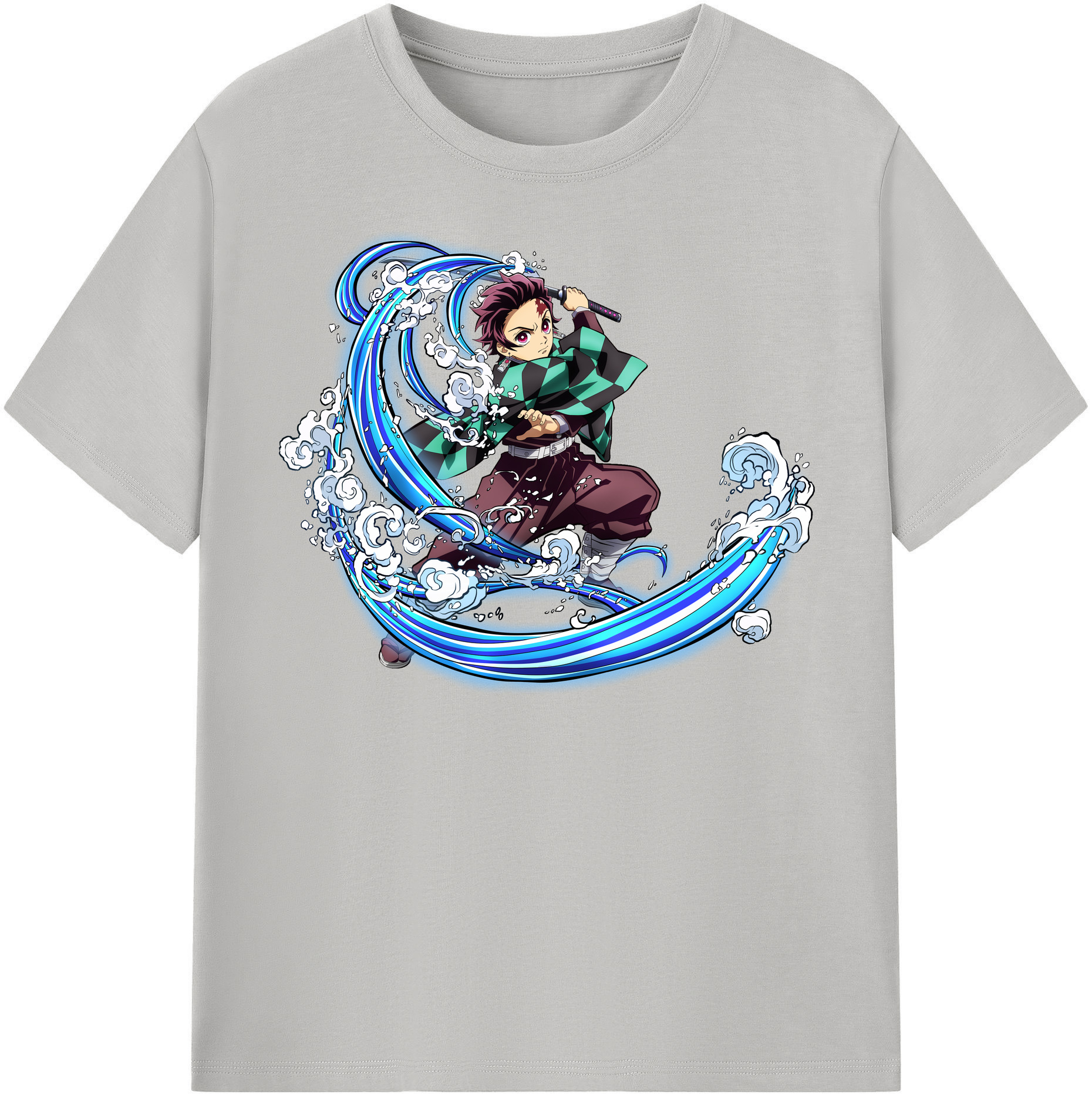 （画像用） 鬼滅の刃 竈門 炭治郎／かまど たんじろう Kamado Tanjirou レディースカジュアルプリントTシャツ（綿100％）
