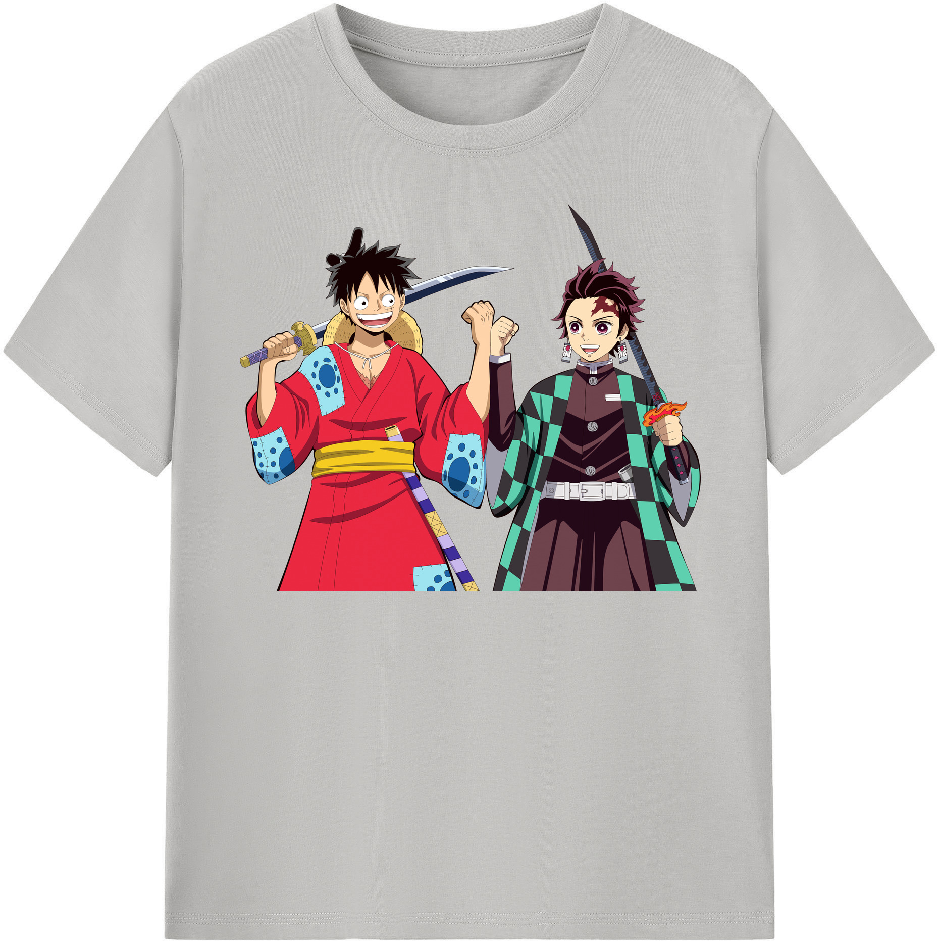 （画像用） 鬼滅の刃 竈門 炭治郎／かまど たんじろう Kamado Tanjirou レディースカジュアルプリントTシャツ（綿100％）