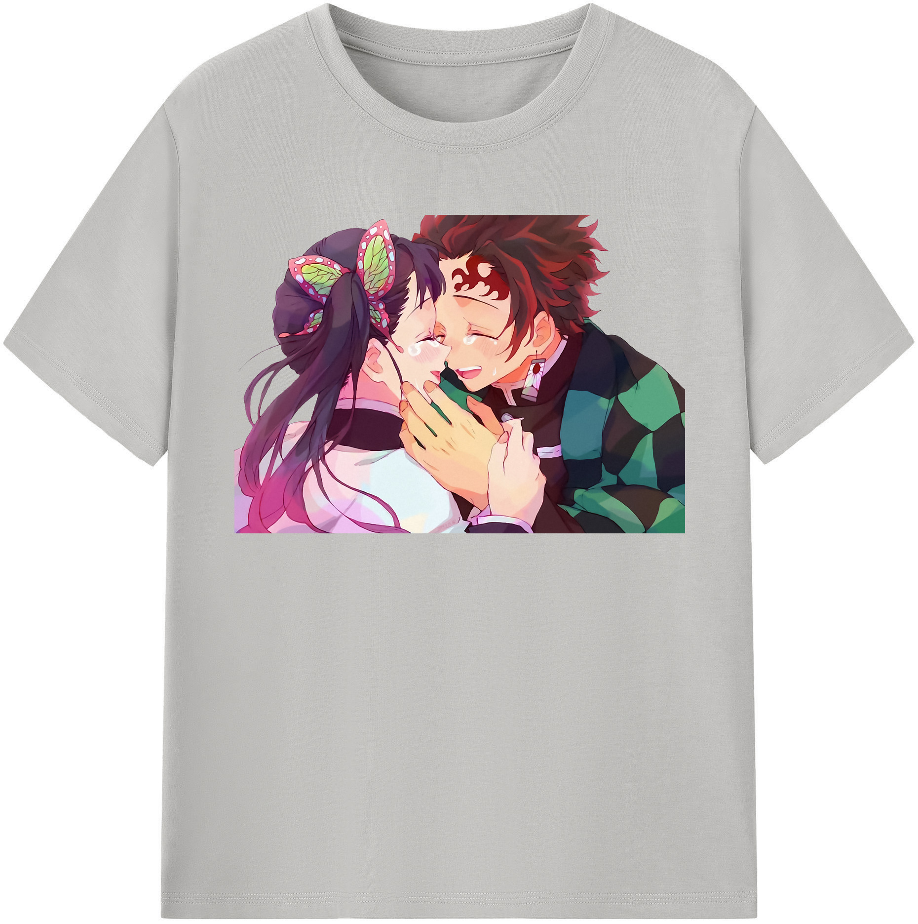 （画像用） 鬼滅の刃 竈門 炭治郎／かまど たんじろう Kamado Tanjirou レディースカジュアルプリントTシャツ（綿100％）