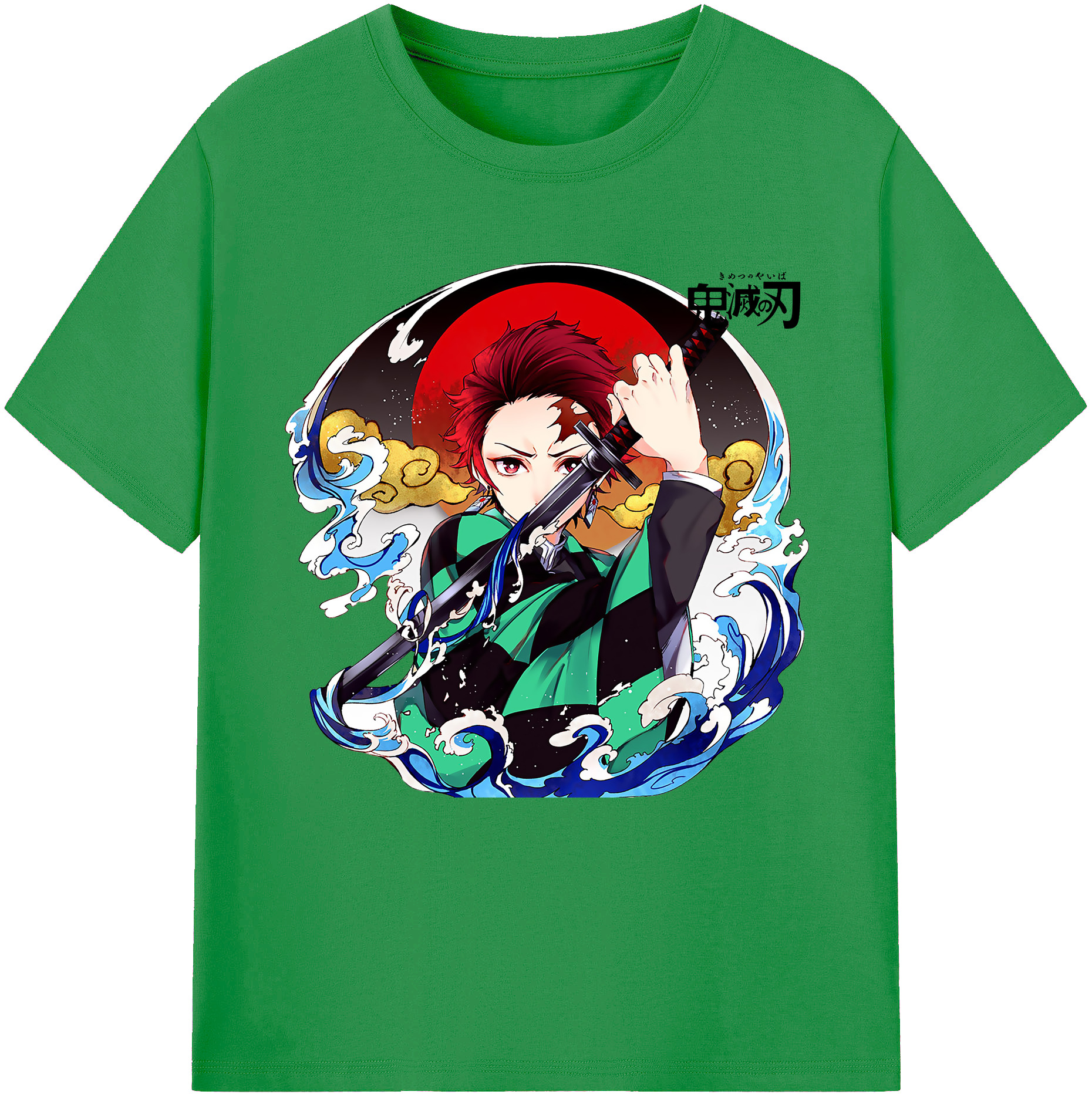 （画像用） 鬼滅の刃 竈門 炭治郎／かまど たんじろう Kamado Tanjirou レディースカジュアルプリントTシャツ（綿100％）