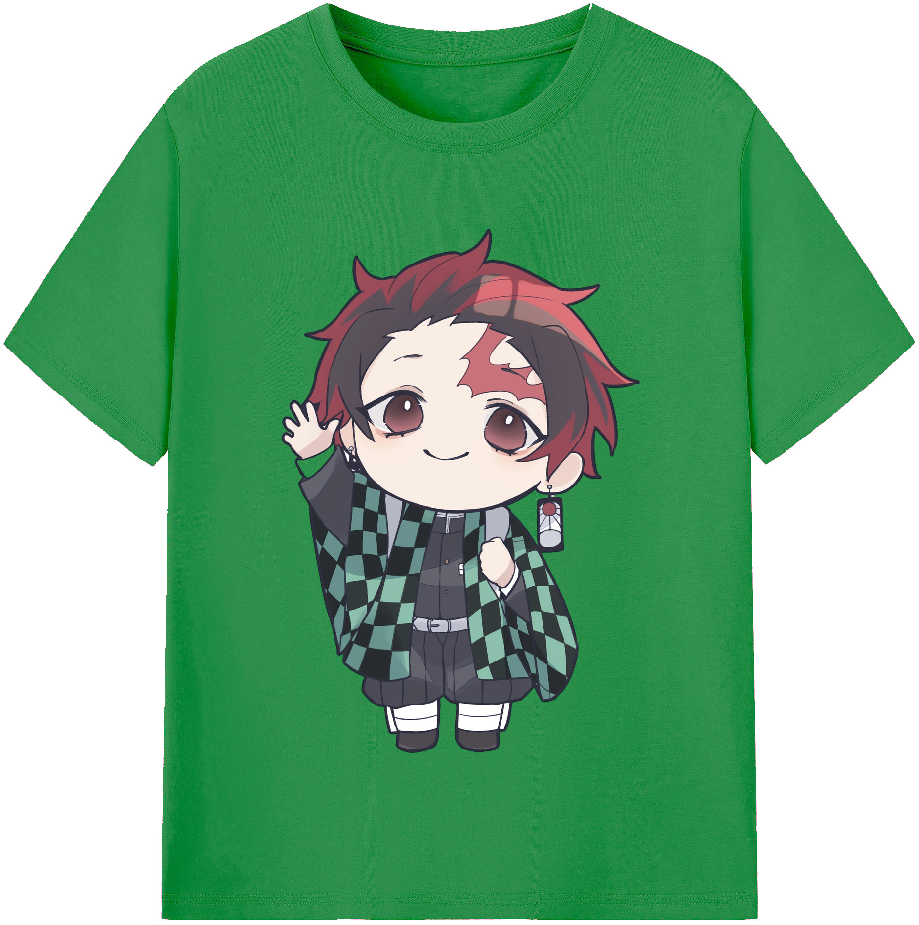 （画像用） 鬼滅の刃 竈門 炭治郎／かまど たんじろう Kamado Tanjirou レディースカジュアルプリントTシャツ（綿100％）