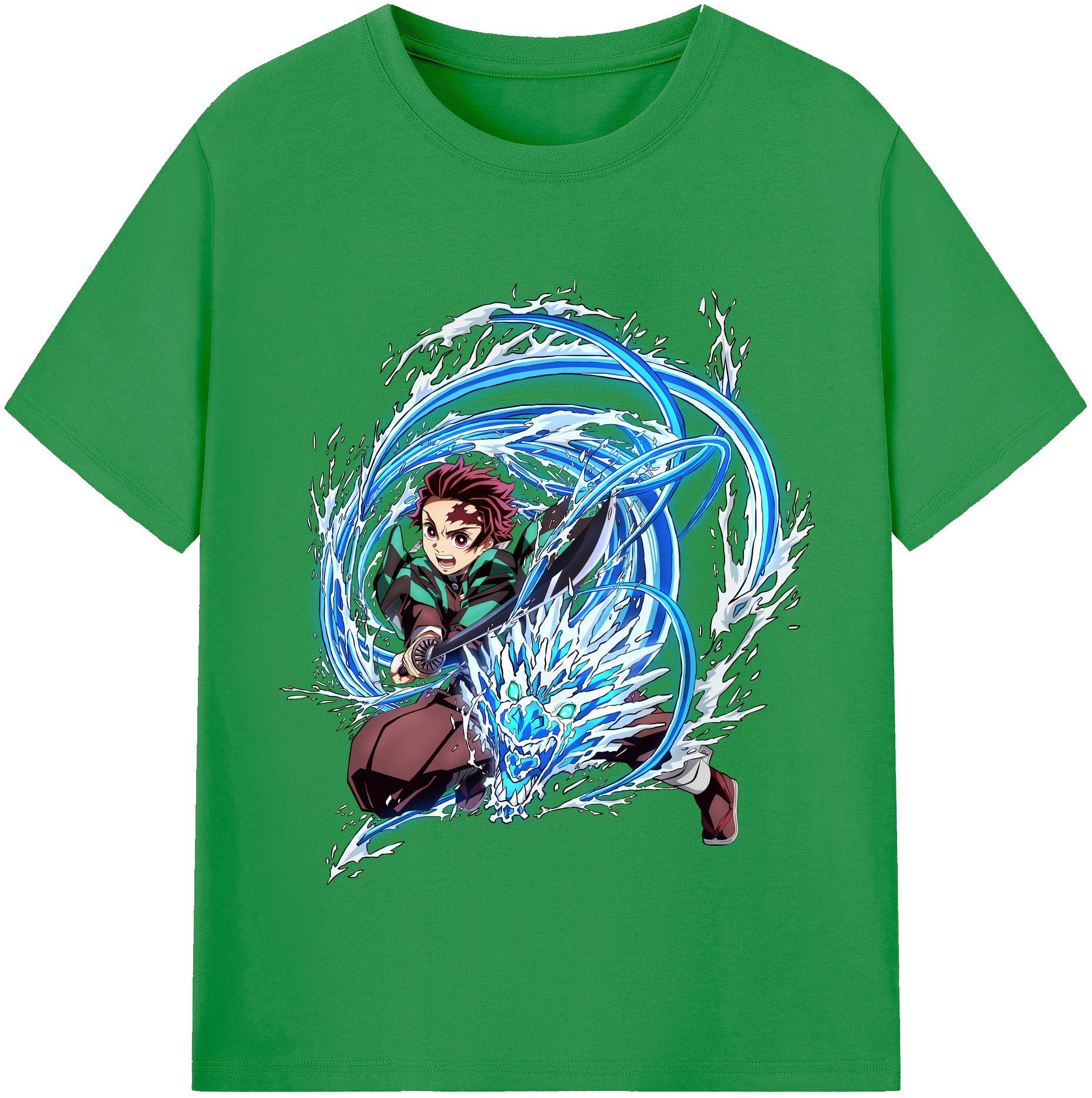（画像用） 鬼滅の刃 竈門 炭治郎／かまど たんじろう Kamado Tanjirou レディースカジュアルプリントTシャツ（綿100％）