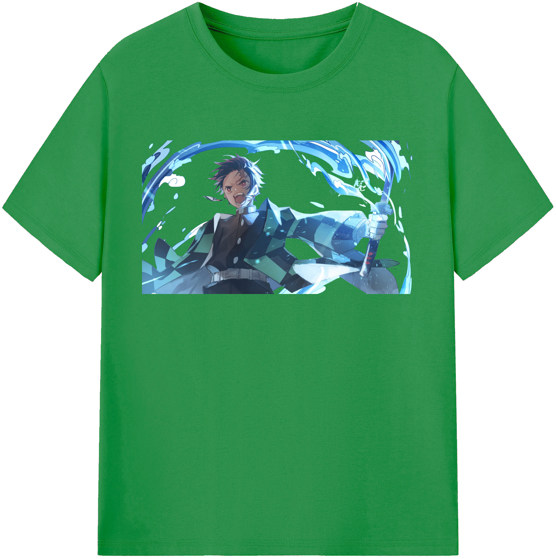 （画像用） 鬼滅の刃 竈門 炭治郎／かまど たんじろう Kamado Tanjirou レディースカジュアルプリントTシャツ（綿100％）