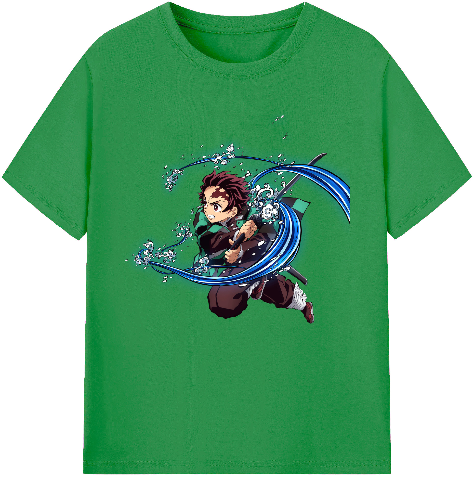 （画像用） 鬼滅の刃 竈門 炭治郎／かまど たんじろう Kamado Tanjirou レディースカジュアルプリントTシャツ（綿100％）