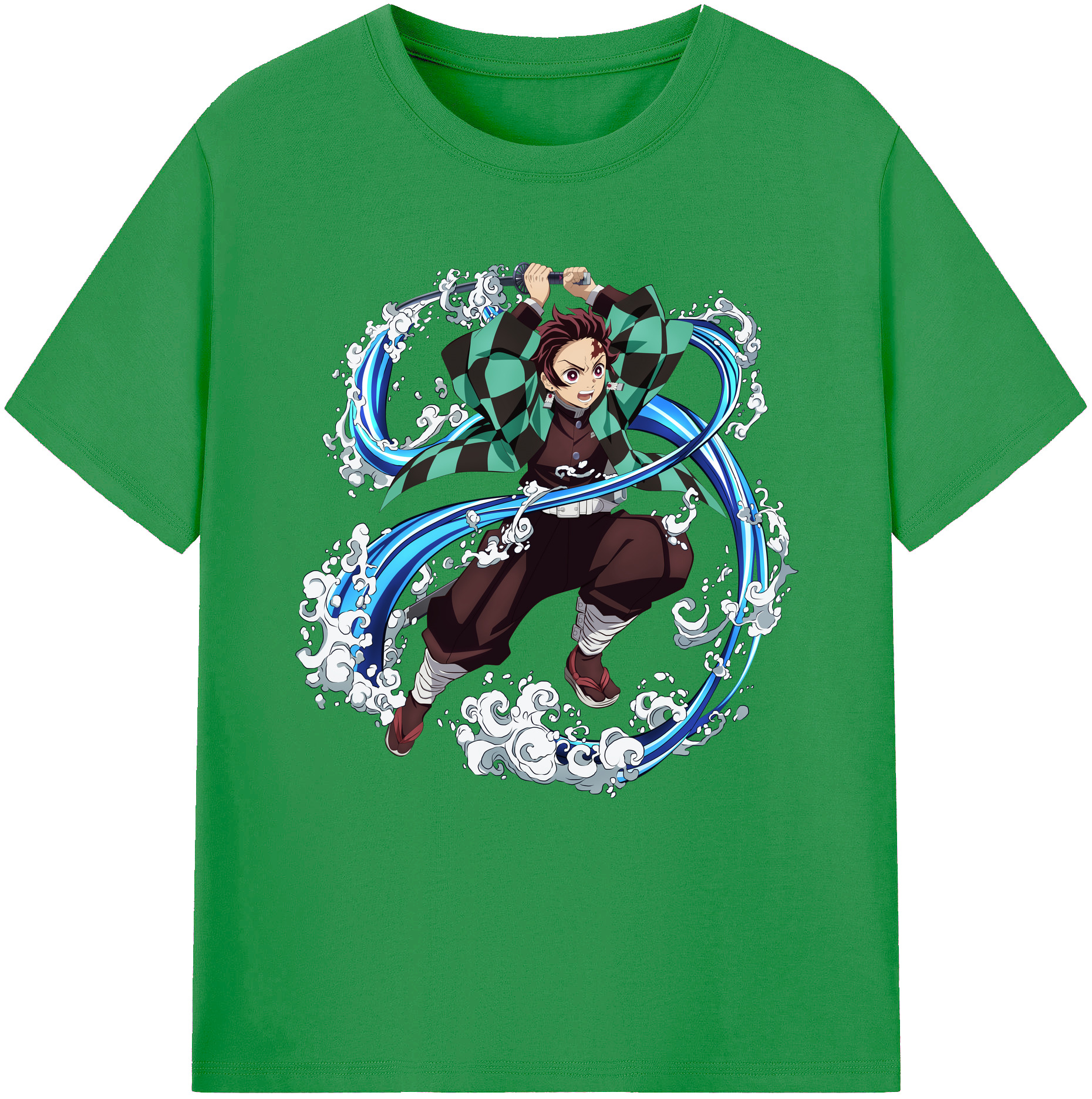 （画像用） 鬼滅の刃 竈門 炭治郎／かまど たんじろう Kamado Tanjirou レディースカジュアルプリントTシャツ（綿100％）