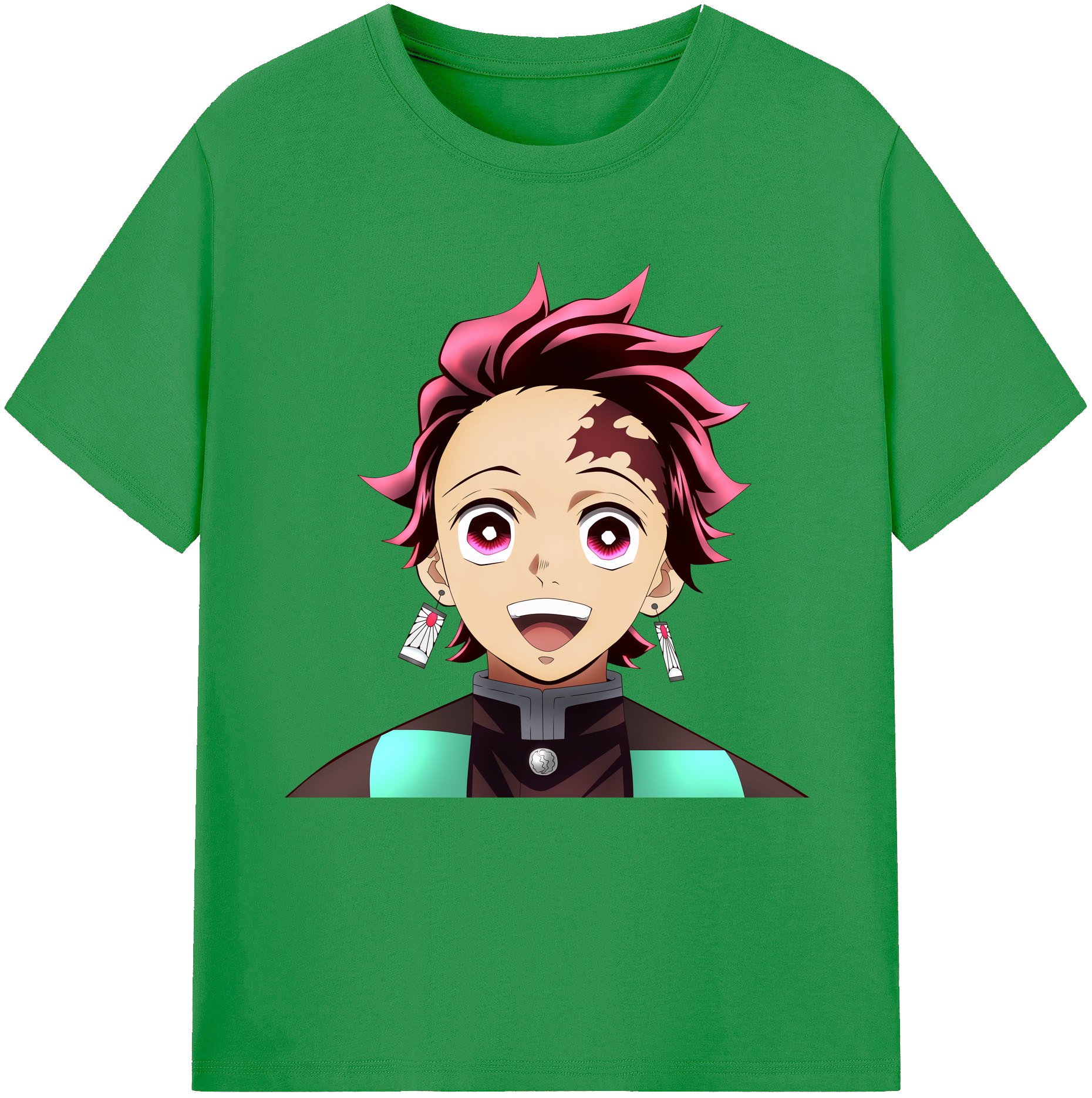 （画像用） 鬼滅の刃 竈門 炭治郎／かまど たんじろう Kamado Tanjirou レディースカジュアルプリントTシャツ（綿100％）
