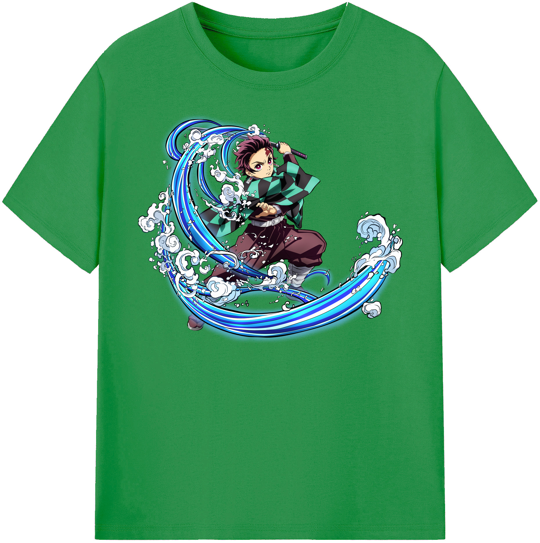 （画像用） 鬼滅の刃 竈門 炭治郎／かまど たんじろう Kamado Tanjirou レディースカジュアルプリントTシャツ（綿100％）