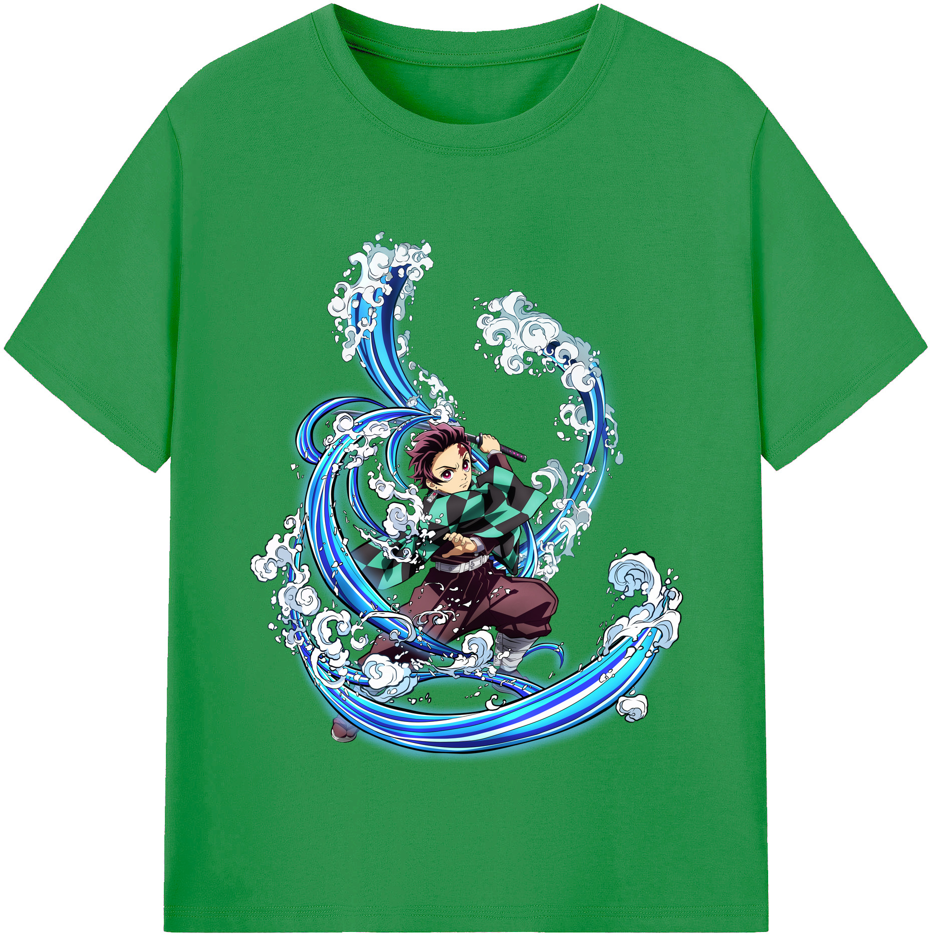 （画像用） 鬼滅の刃 竈門 炭治郎／かまど たんじろう Kamado Tanjirou レディースカジュアルプリントTシャツ（綿100％）