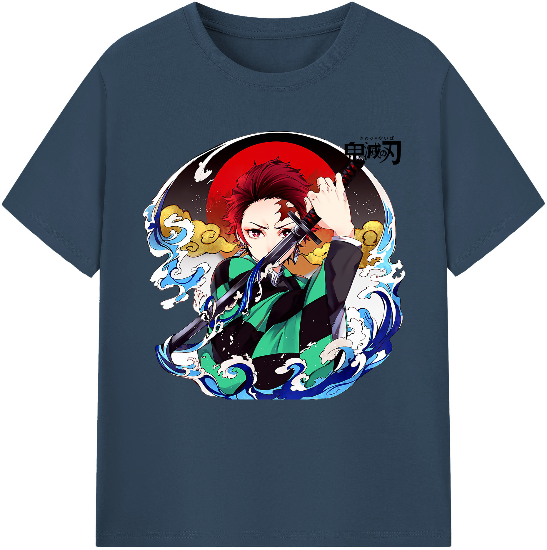 （画像用） 鬼滅の刃 竈門 炭治郎／かまど たんじろう Kamado Tanjirou レディースカジュアルプリントTシャツ（綿100％）