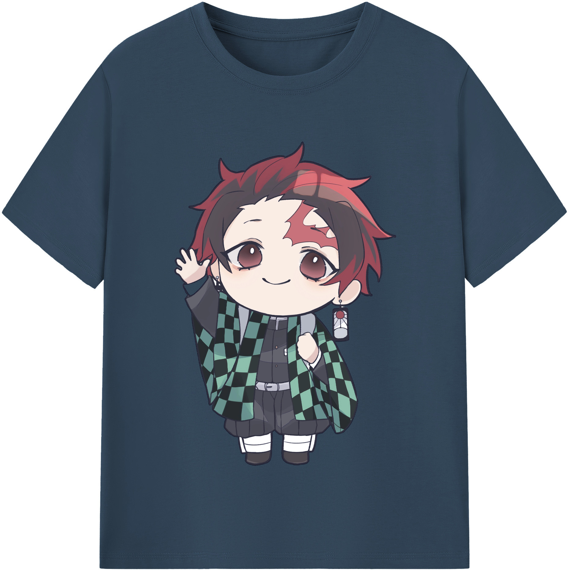 （画像用） 鬼滅の刃 竈門 炭治郎／かまど たんじろう Kamado Tanjirou レディースカジュアルプリントTシャツ（綿100％）