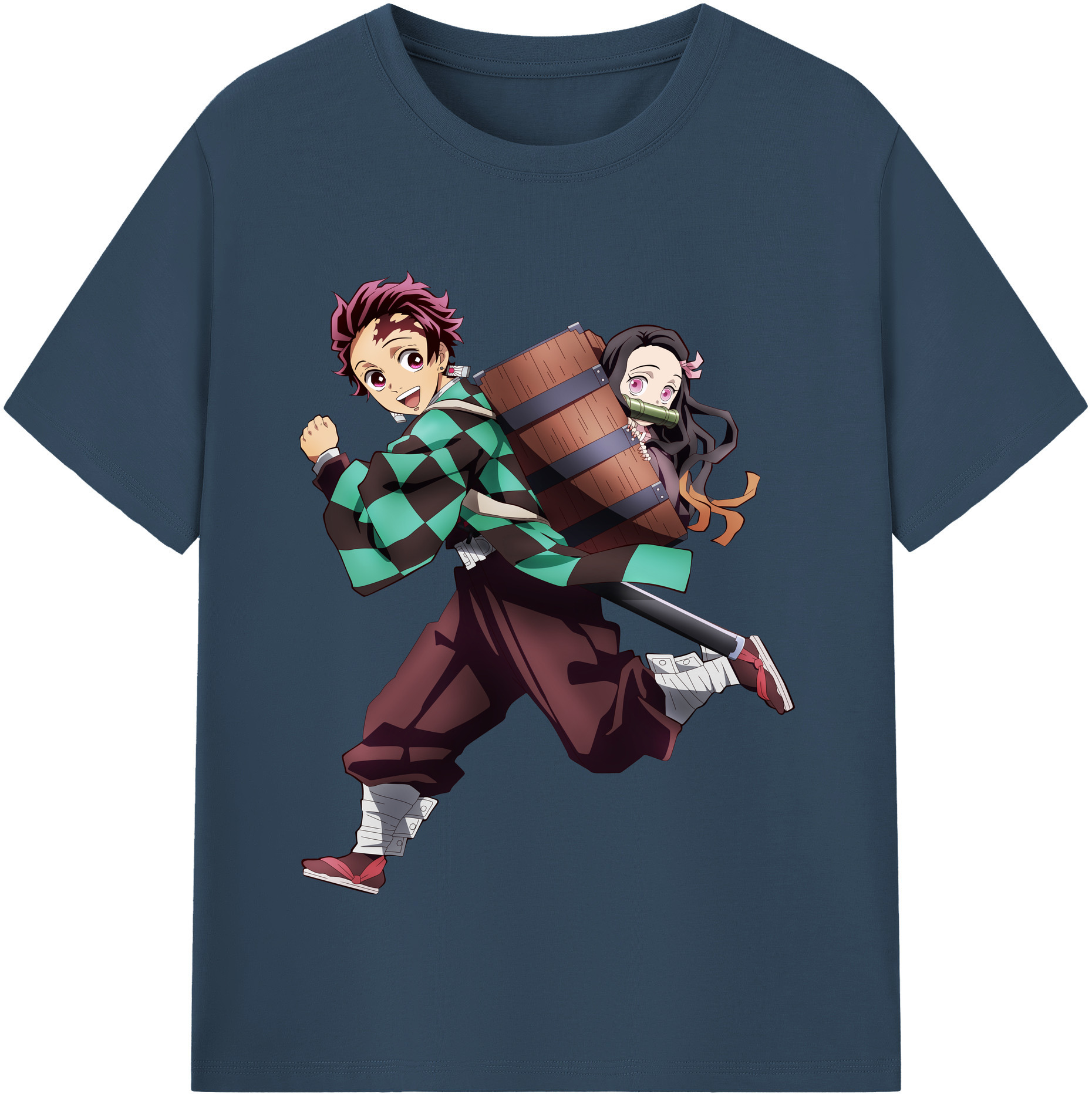 （画像用） 鬼滅の刃 竈門 炭治郎／かまど たんじろう Kamado Tanjirou レディースカジュアルプリントTシャツ（綿100％）