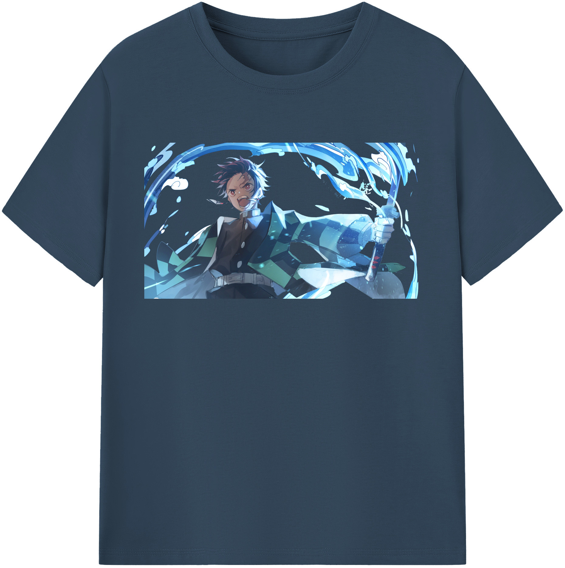 （画像用） 鬼滅の刃 竈門 炭治郎／かまど たんじろう Kamado Tanjirou レディースカジュアルプリントTシャツ（綿100％）