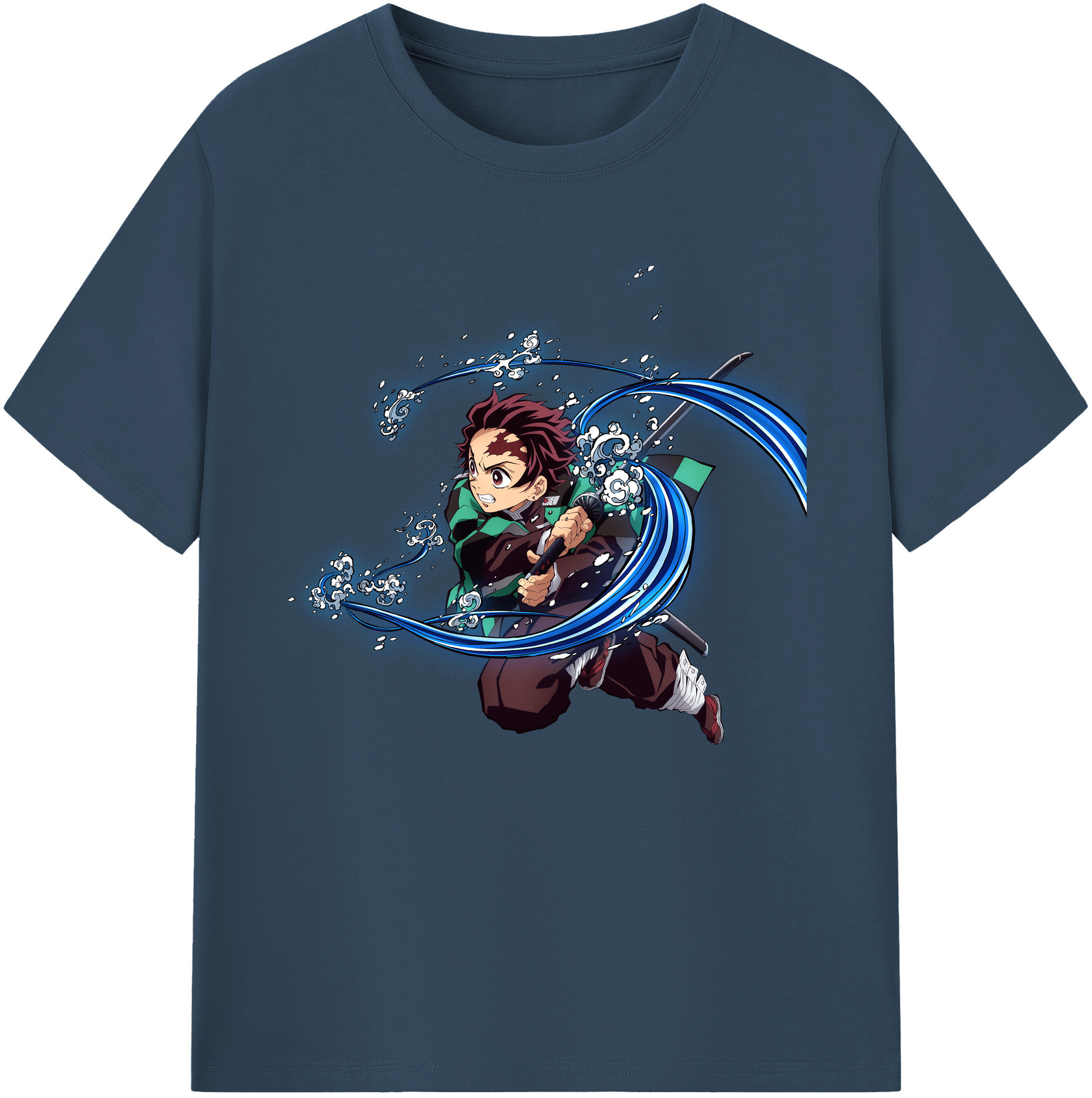 （画像用） 鬼滅の刃 竈門 炭治郎／かまど たんじろう Kamado Tanjirou レディースカジュアルプリントTシャツ（綿100％）
