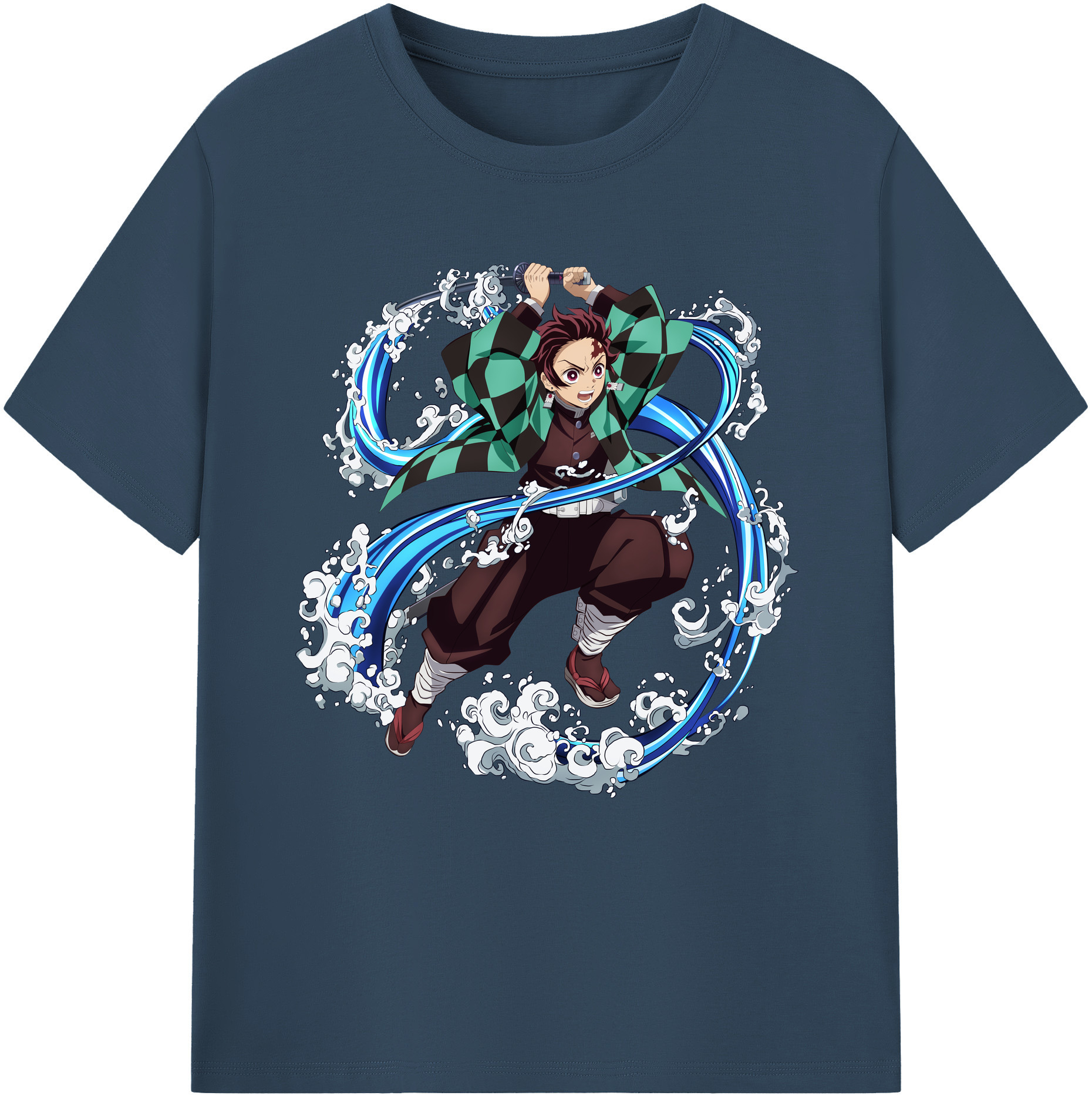 （画像用） 鬼滅の刃 竈門 炭治郎／かまど たんじろう Kamado Tanjirou レディースカジュアルプリントTシャツ（綿100％）