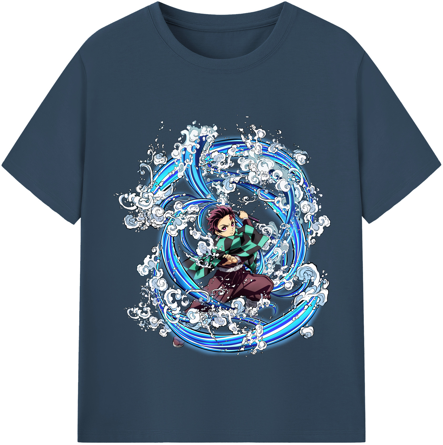 （画像用） 鬼滅の刃 竈門 炭治郎／かまど たんじろう Kamado Tanjirou レディースカジュアルプリントTシャツ（綿100％）