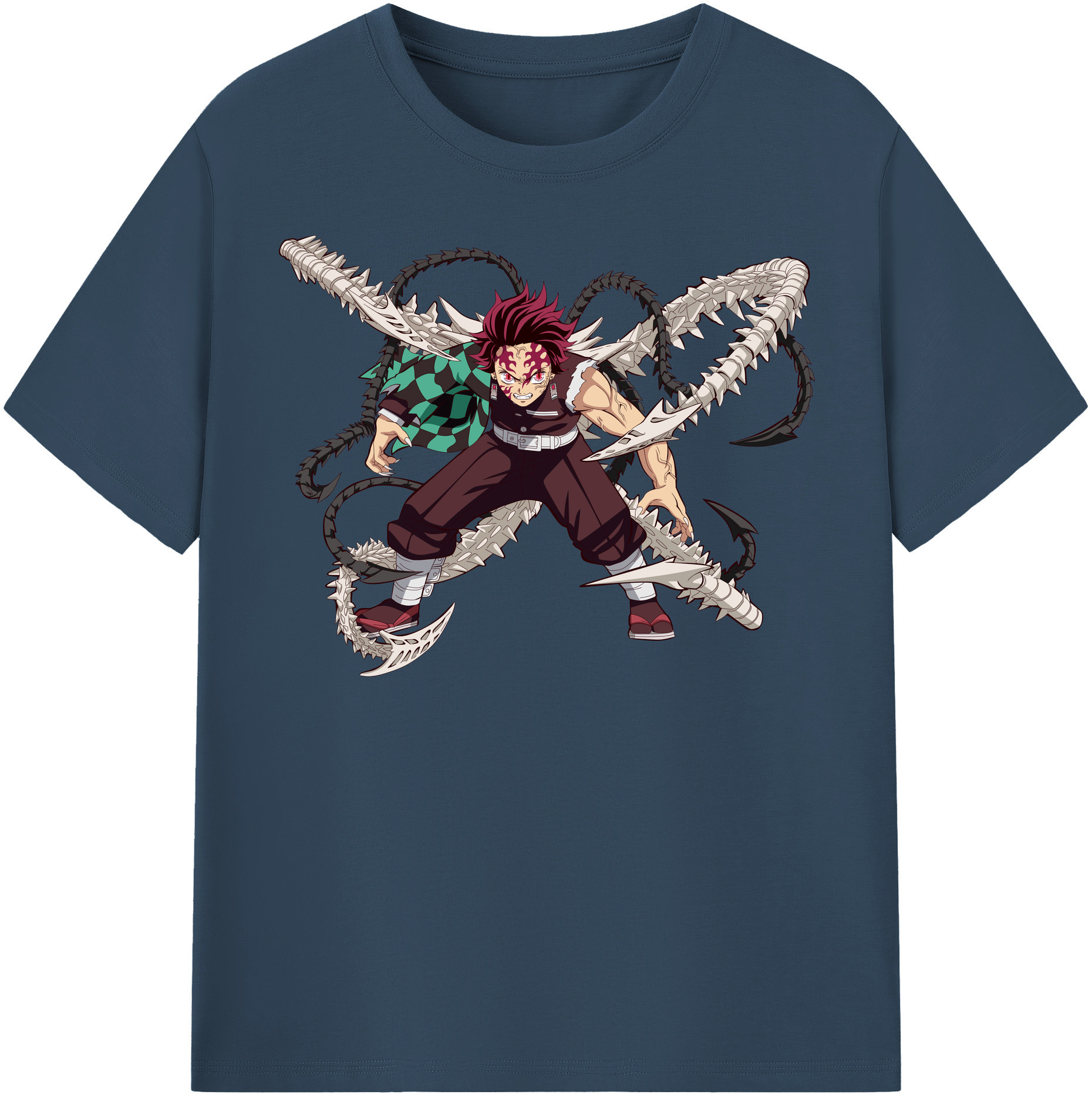 （画像用） 鬼滅の刃 竈門 炭治郎／かまど たんじろう Kamado Tanjirou レディースカジュアルプリントTシャツ（綿100％）
