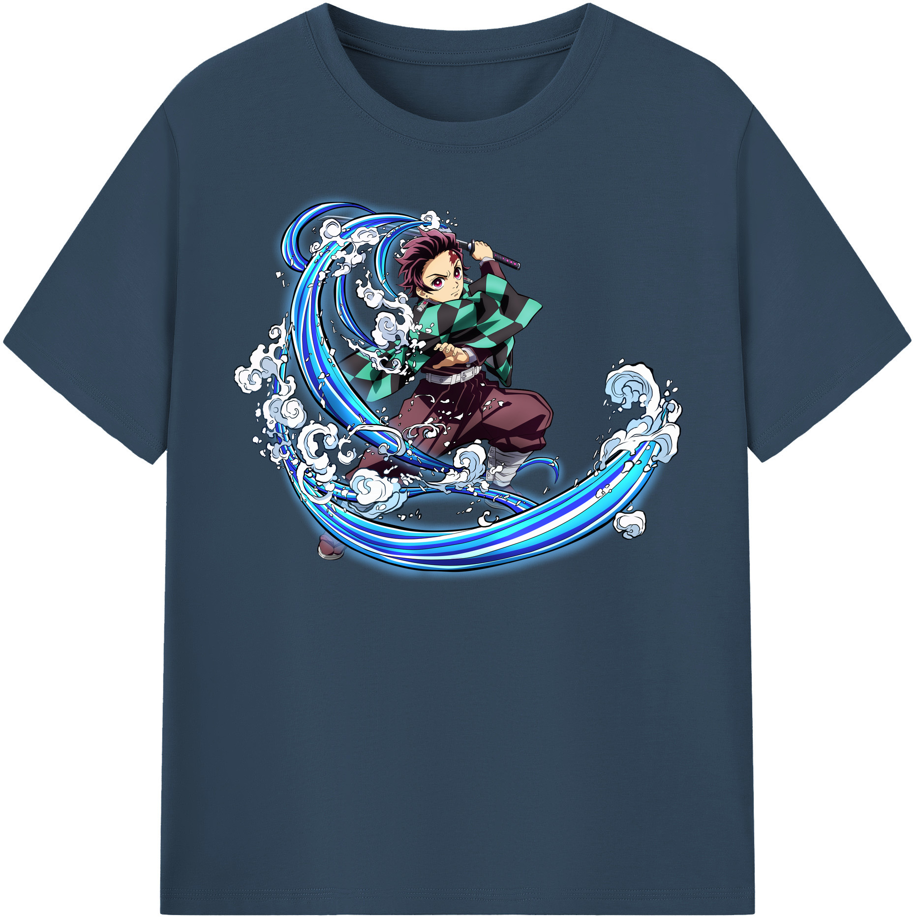 （画像用） 鬼滅の刃 竈門 炭治郎／かまど たんじろう Kamado Tanjirou レディースカジュアルプリントTシャツ（綿100％）