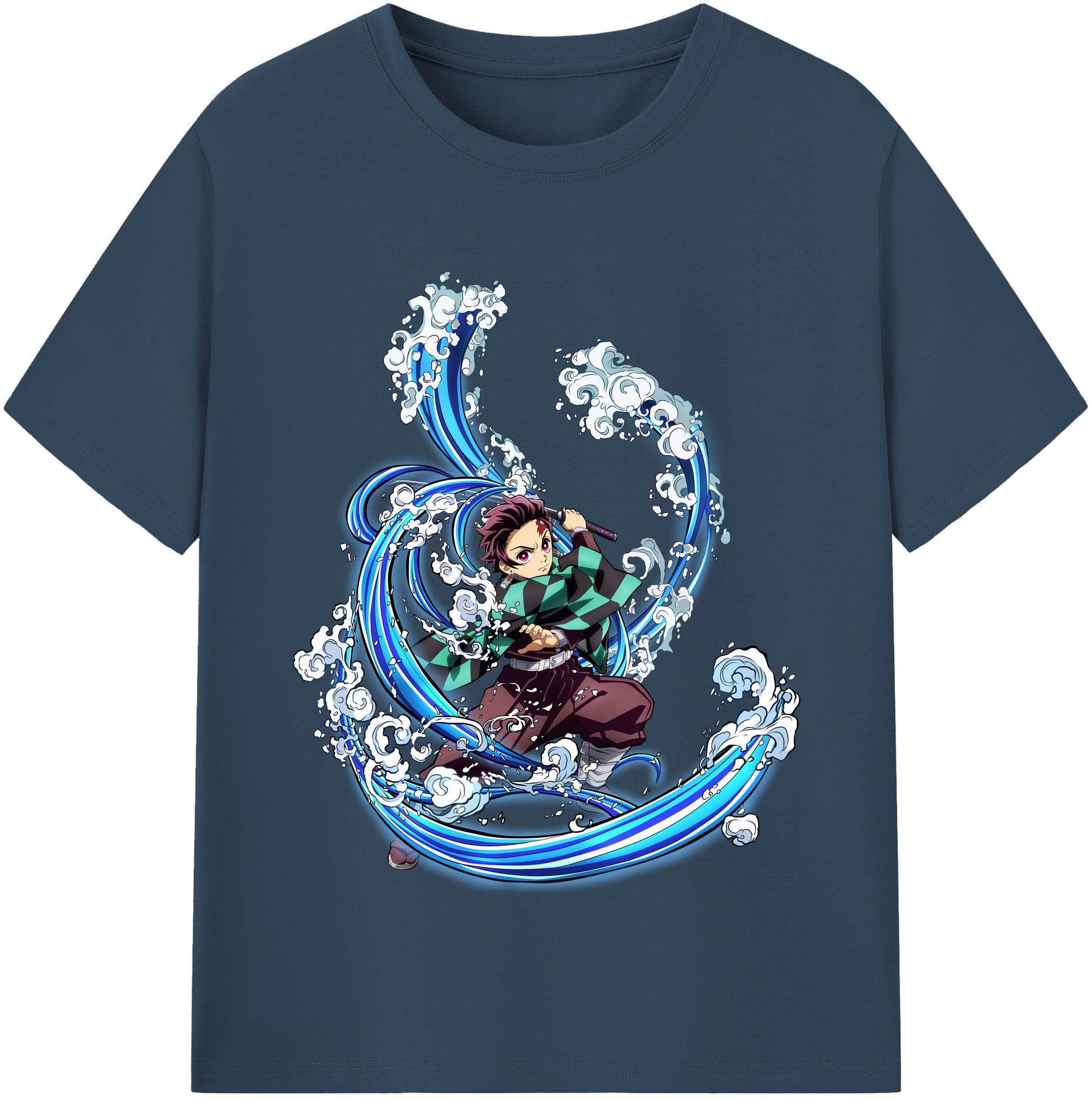 （画像用） 鬼滅の刃 竈門 炭治郎／かまど たんじろう Kamado Tanjirou レディースカジュアルプリントTシャツ（綿100％）