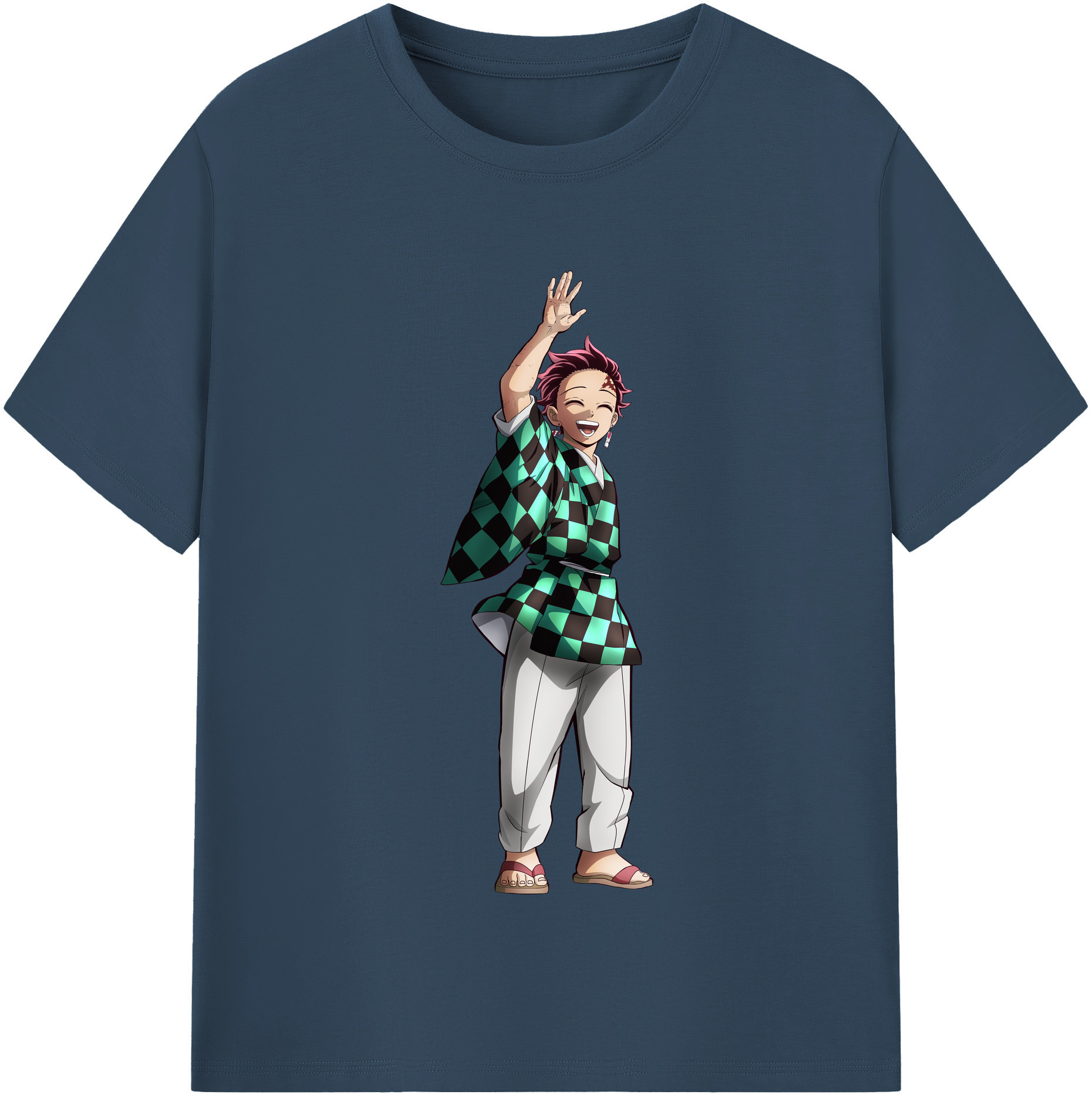 （画像用） 鬼滅の刃 竈門 炭治郎／かまど たんじろう Kamado Tanjirou レディースカジュアルプリントTシャツ（綿100％）