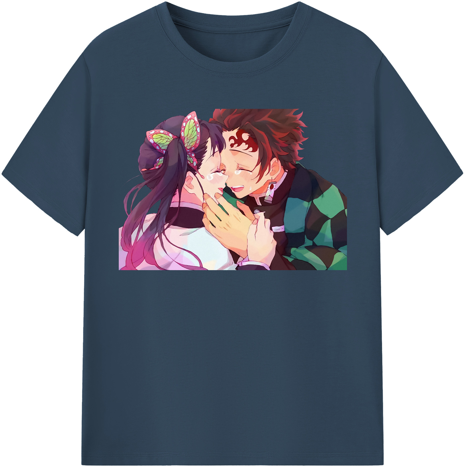 （画像用） 鬼滅の刃 竈門 炭治郎／かまど たんじろう Kamado Tanjirou レディースカジュアルプリントTシャツ（綿100％）