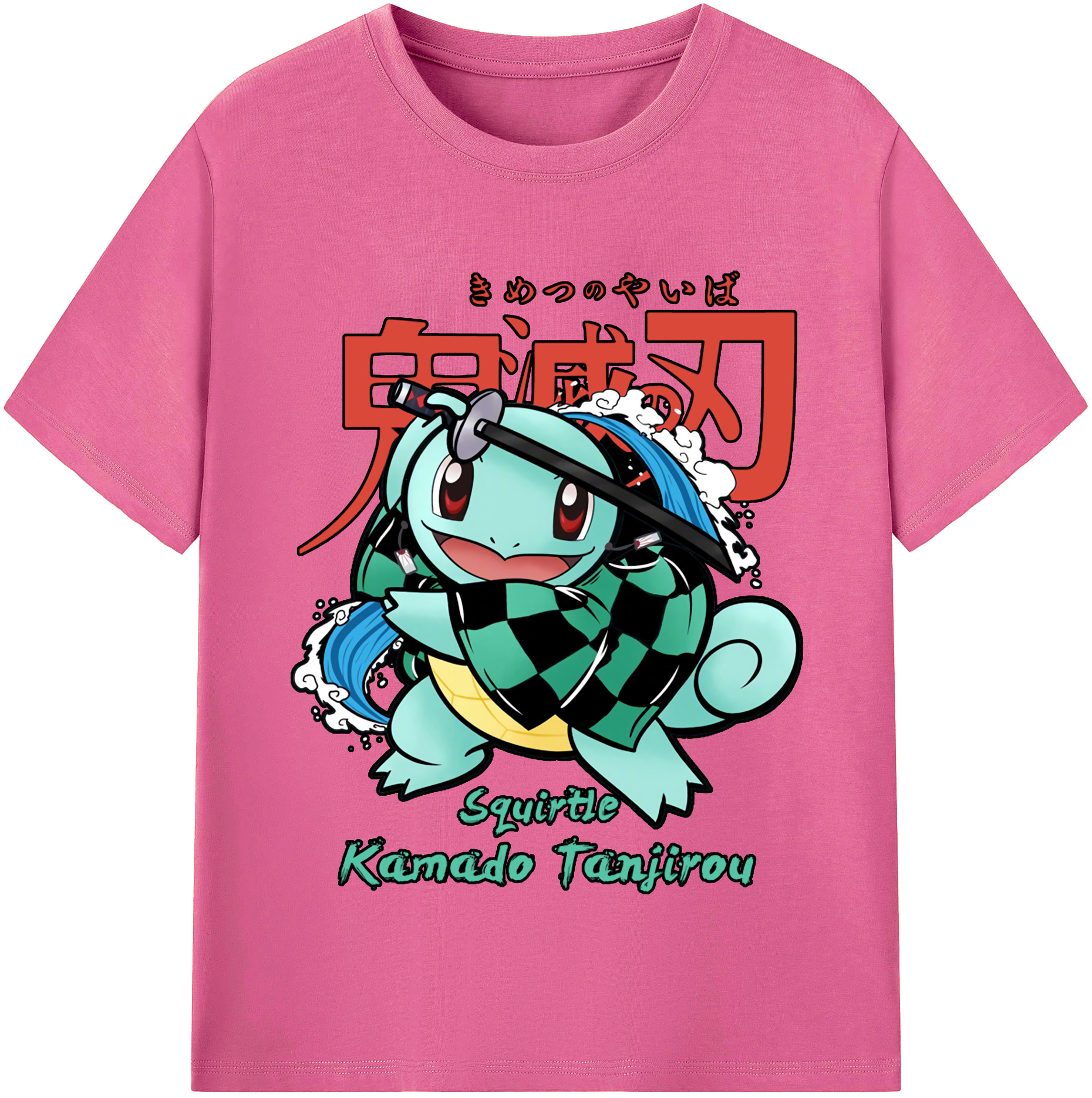 （画像用） 鬼滅の刃 竈門 炭治郎／かまど たんじろう Kamado Tanjirou レディースカジュアルプリントTシャツ（綿100％）