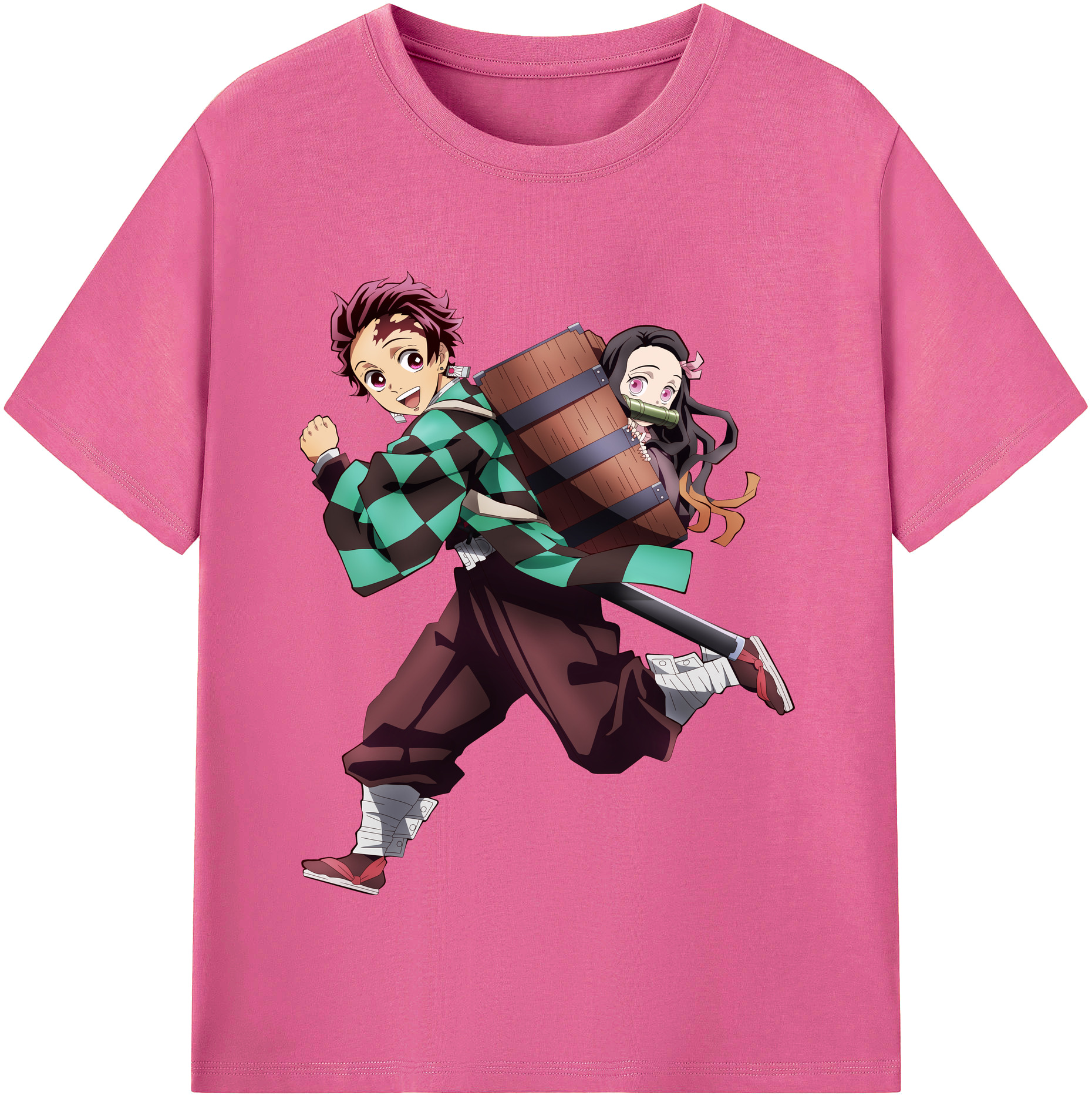 （画像用） 鬼滅の刃 竈門 炭治郎／かまど たんじろう Kamado Tanjirou レディースカジュアルプリントTシャツ（綿100％）