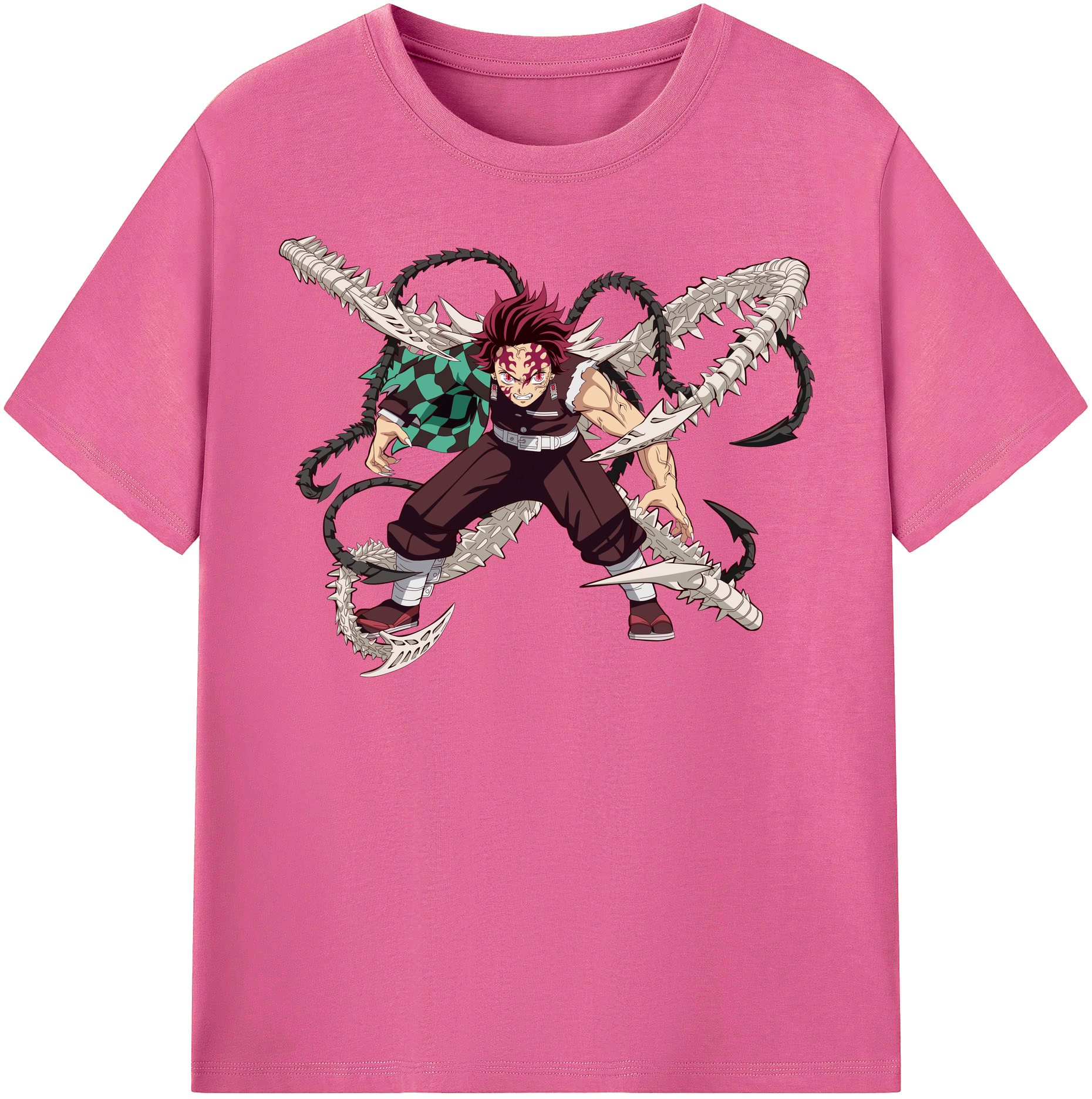 （画像用） 鬼滅の刃 竈門 炭治郎／かまど たんじろう Kamado Tanjirou レディースカジュアルプリントTシャツ（綿100％）