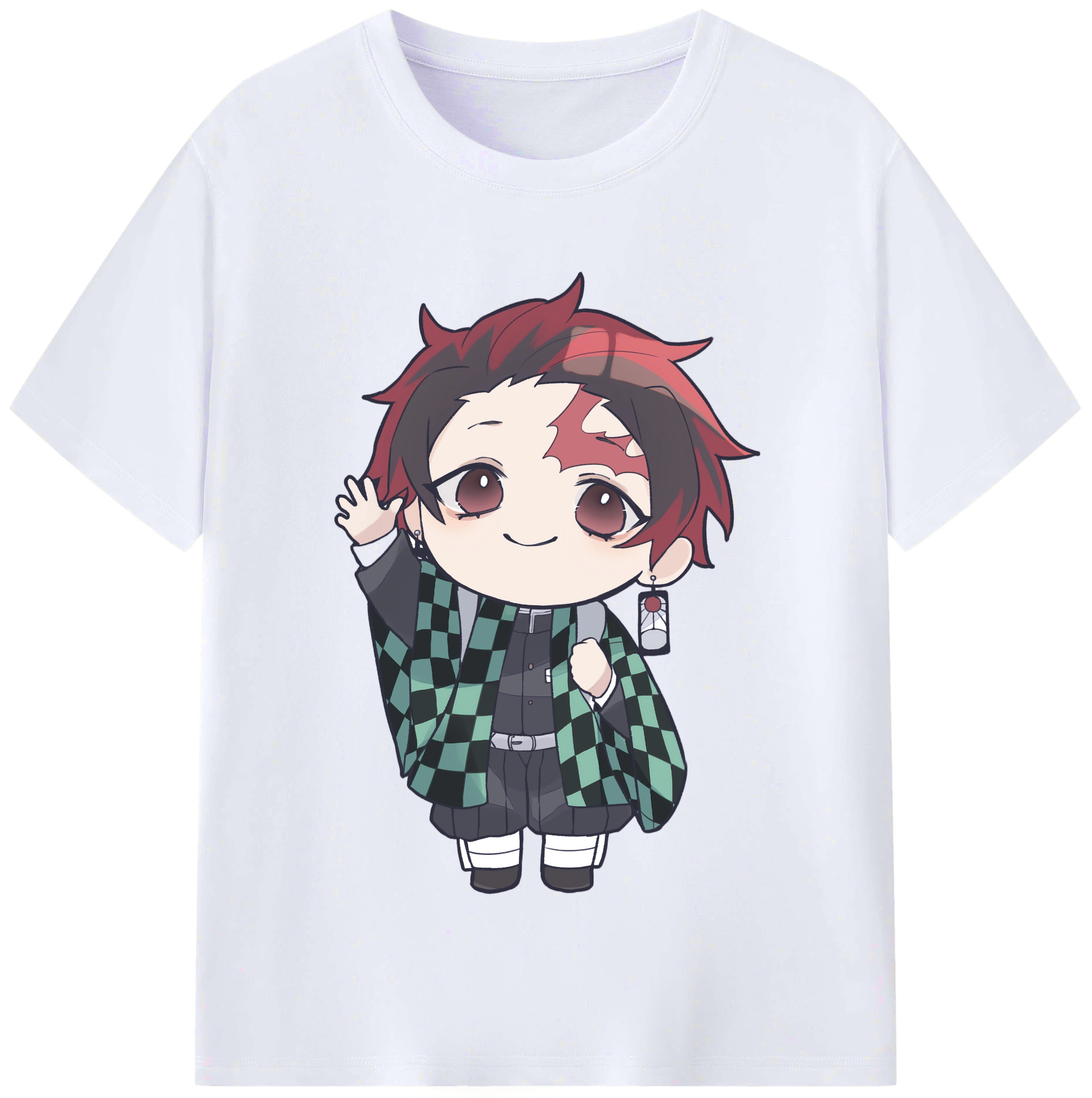 （画像用） 鬼滅の刃 竈門 炭治郎／かまど たんじろう Kamado Tanjirou レディースカジュアルプリントTシャツ（綿100％）