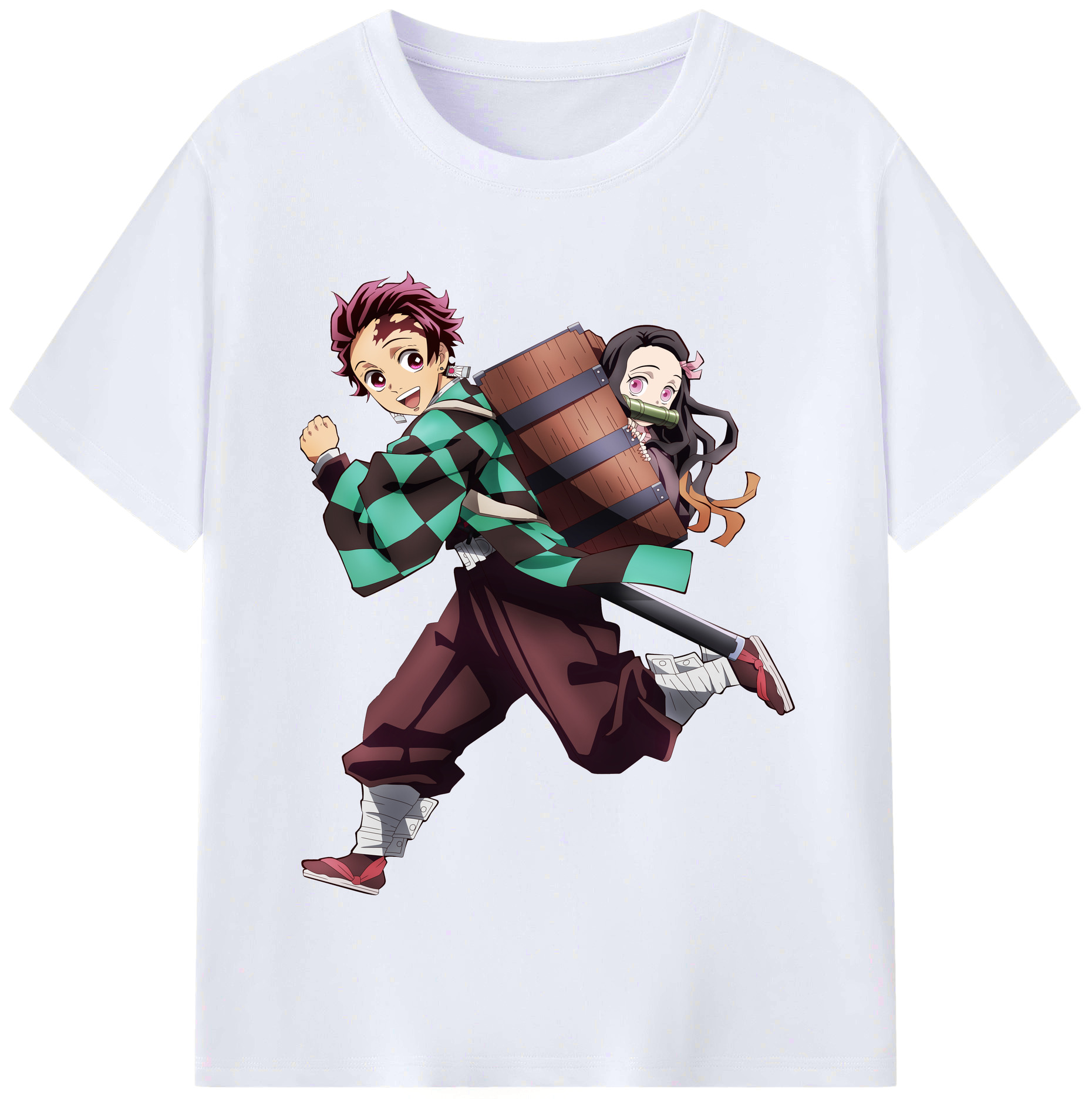 （画像用） 鬼滅の刃 竈門 炭治郎／かまど たんじろう Kamado Tanjirou レディースカジュアルプリントTシャツ（綿100％）
