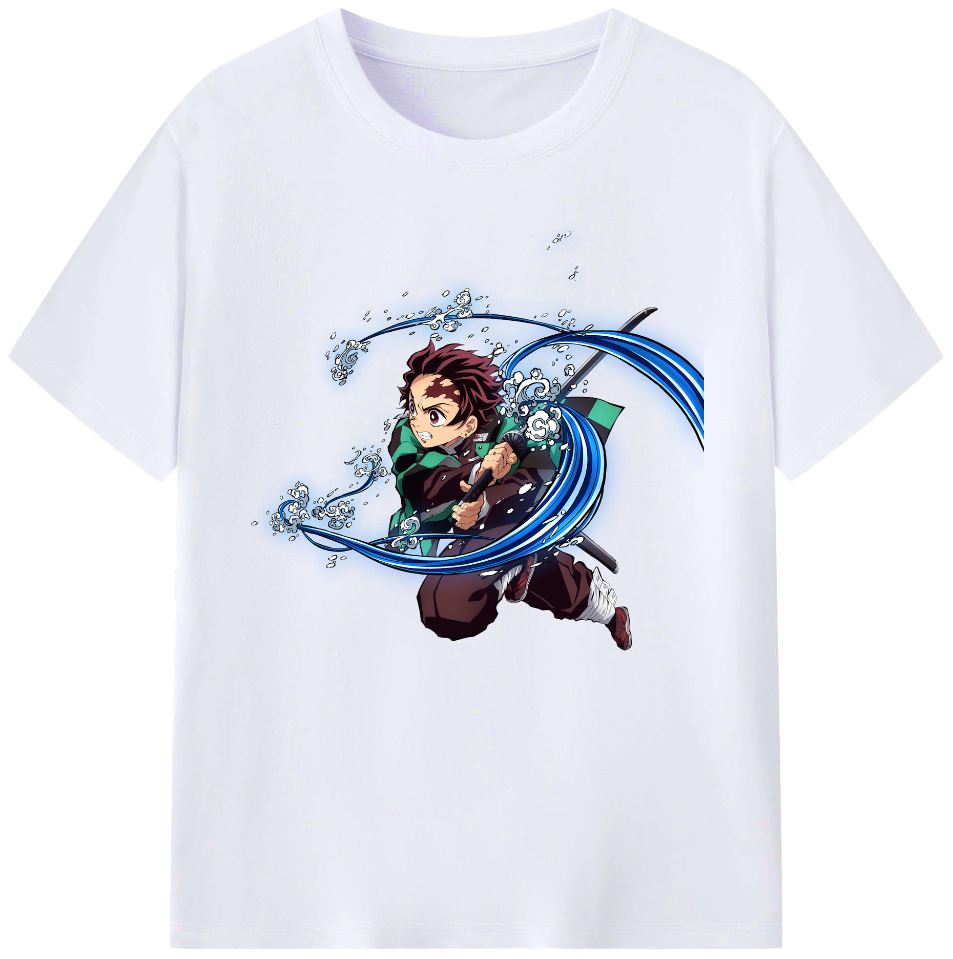 （画像用） 鬼滅の刃 竈門 炭治郎／かまど たんじろう Kamado Tanjirou レディースカジュアルプリントTシャツ（綿100％）