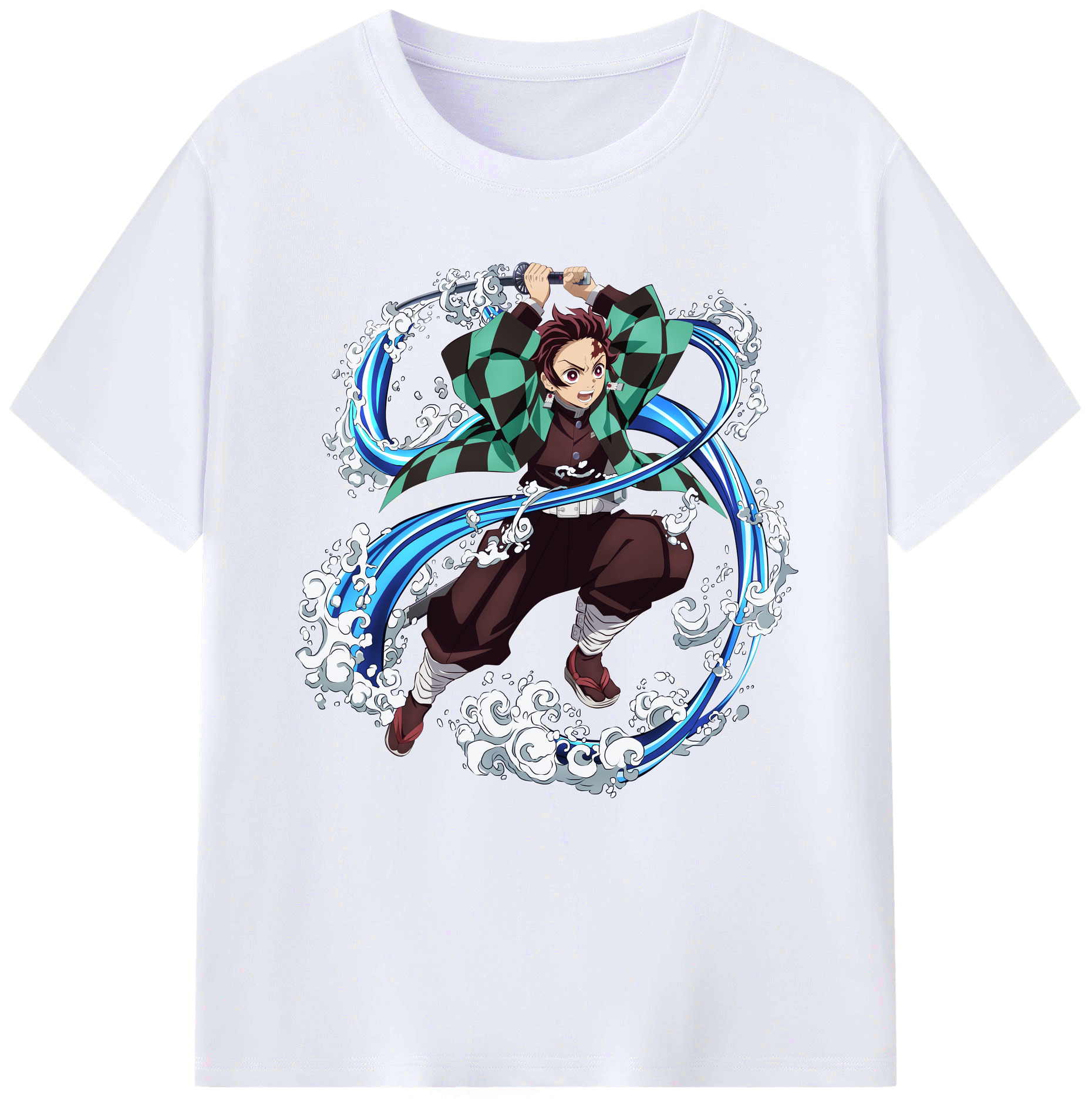 （画像用） 鬼滅の刃 竈門 炭治郎／かまど たんじろう Kamado Tanjirou レディースカジュアルプリントTシャツ（綿100％）