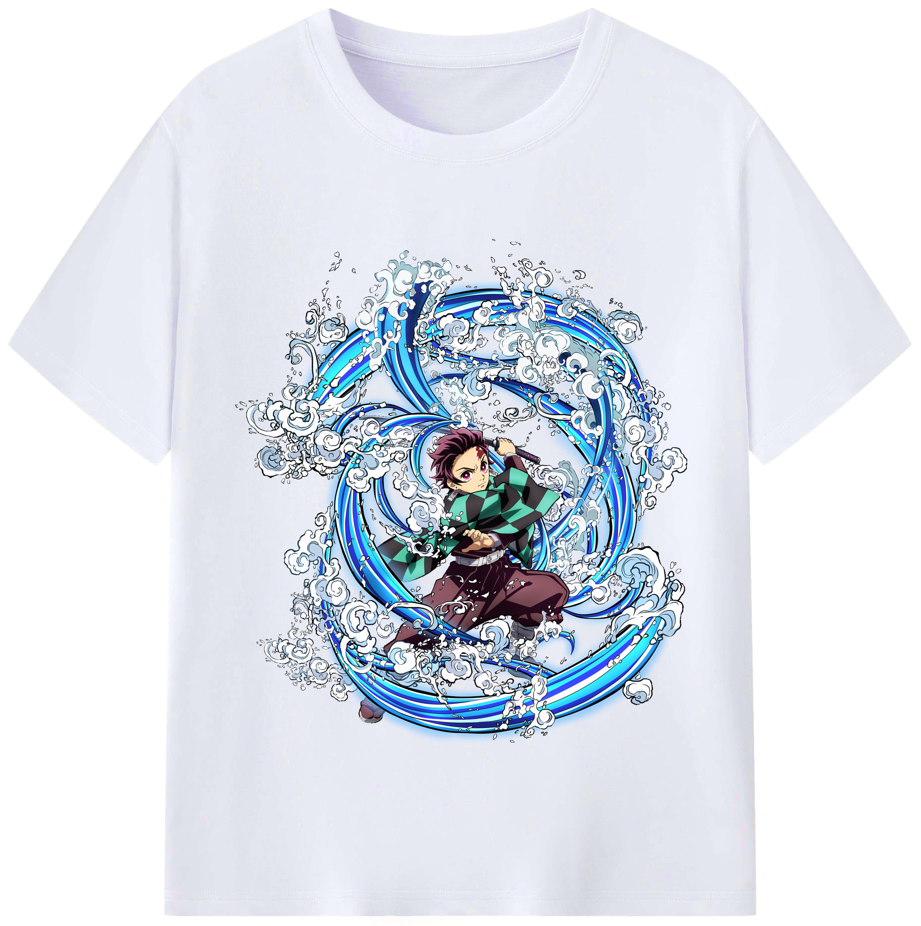 （画像用） 鬼滅の刃 竈門 炭治郎／かまど たんじろう Kamado Tanjirou レディースカジュアルプリントTシャツ（綿100％）