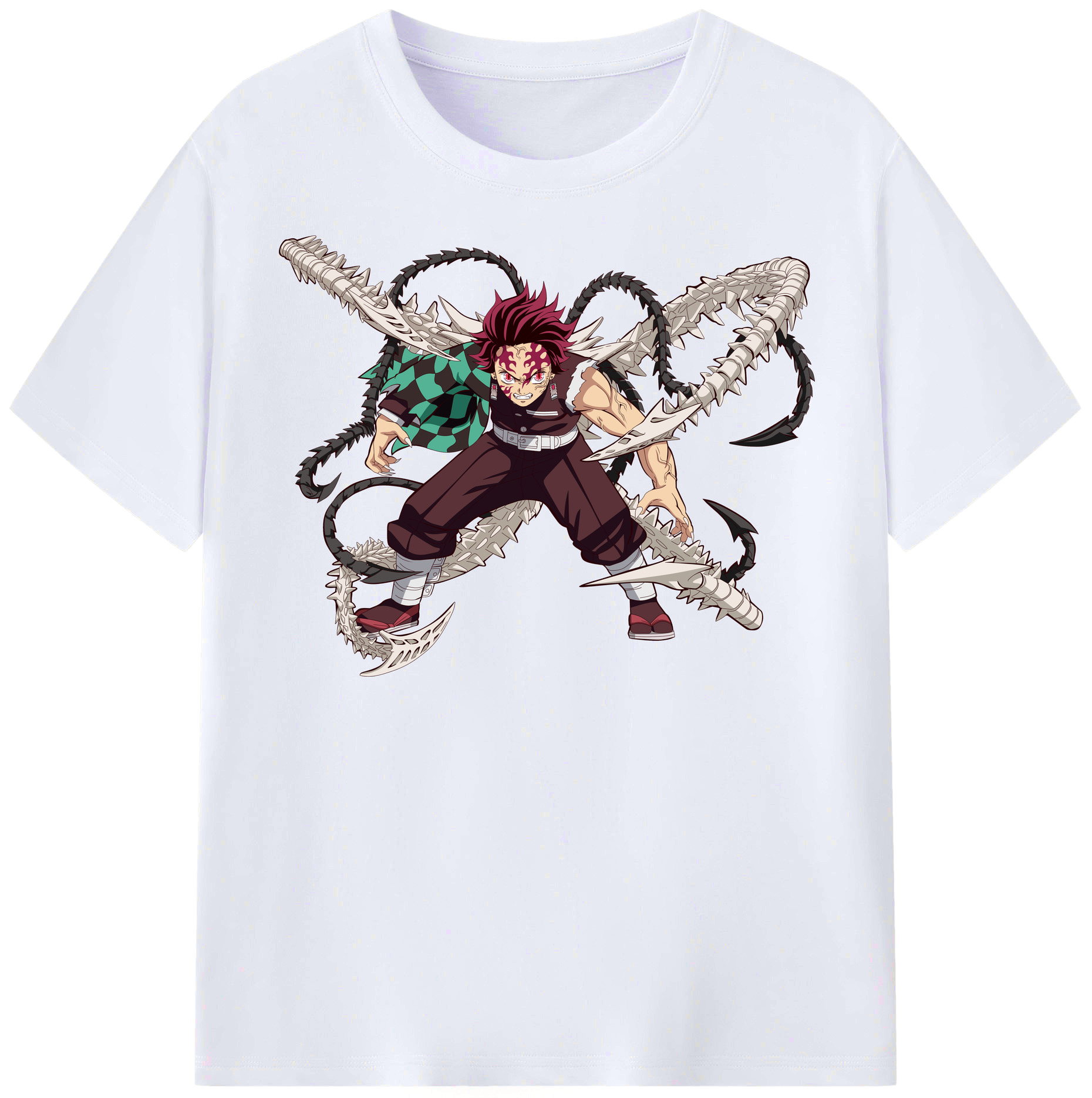 （画像用） 鬼滅の刃 竈門 炭治郎／かまど たんじろう Kamado Tanjirou レディースカジュアルプリントTシャツ（綿100％）
