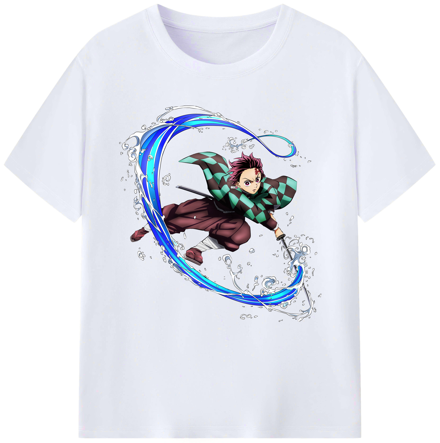（画像用） 鬼滅の刃 竈門 炭治郎／かまど たんじろう Kamado Tanjirou レディースカジュアルプリントTシャツ（綿100％）