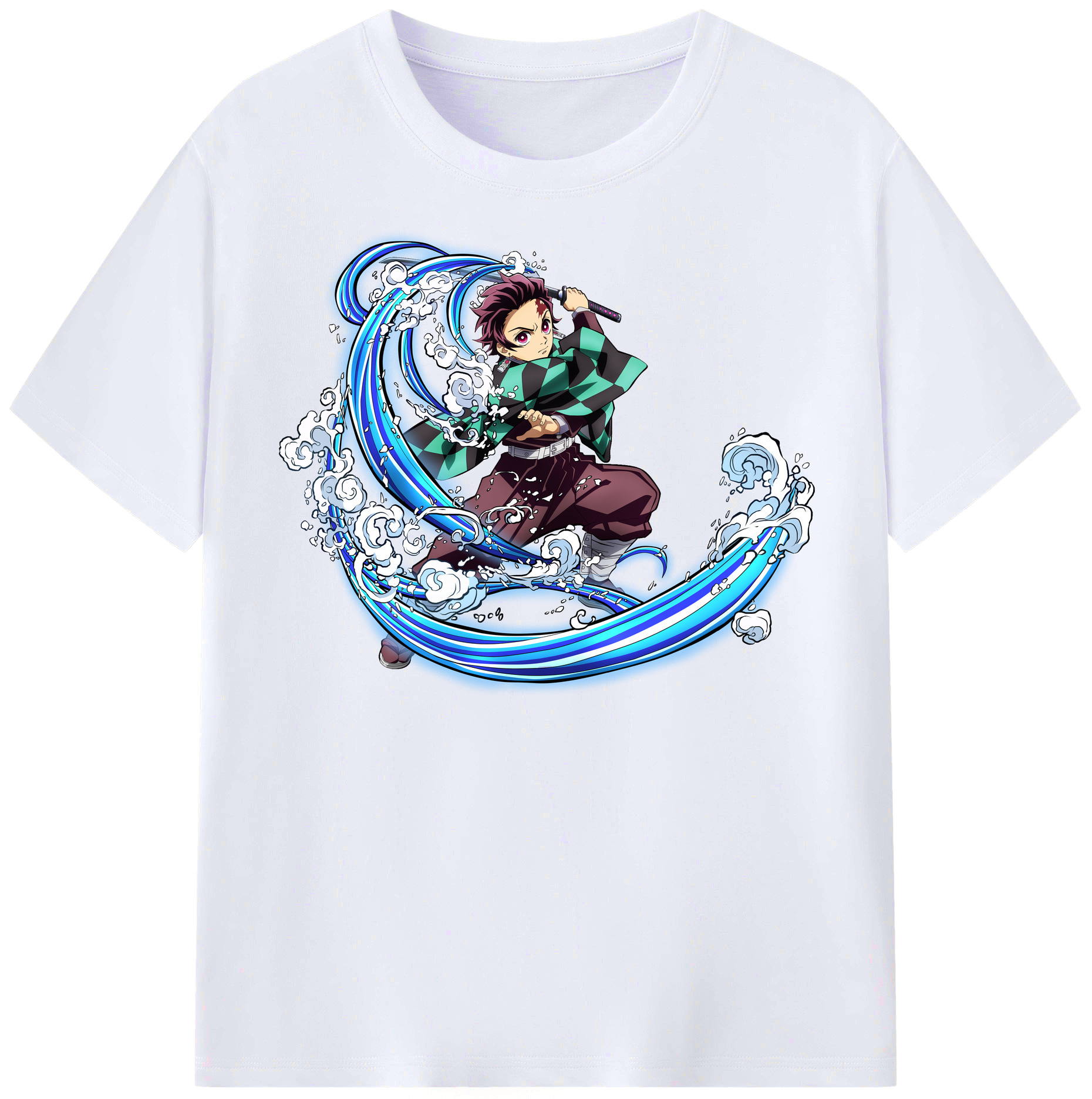 （画像用） 鬼滅の刃 竈門 炭治郎／かまど たんじろう Kamado Tanjirou レディースカジュアルプリントTシャツ（綿100％）