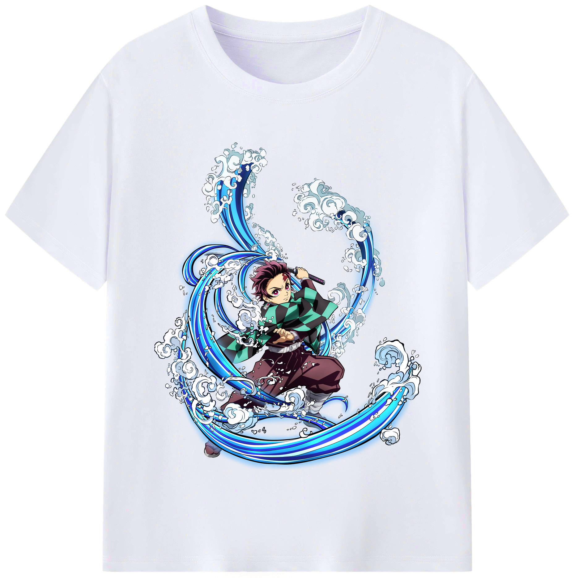 （画像用） 鬼滅の刃 竈門 炭治郎／かまど たんじろう Kamado Tanjirou レディースカジュアルプリントTシャツ（綿100％）