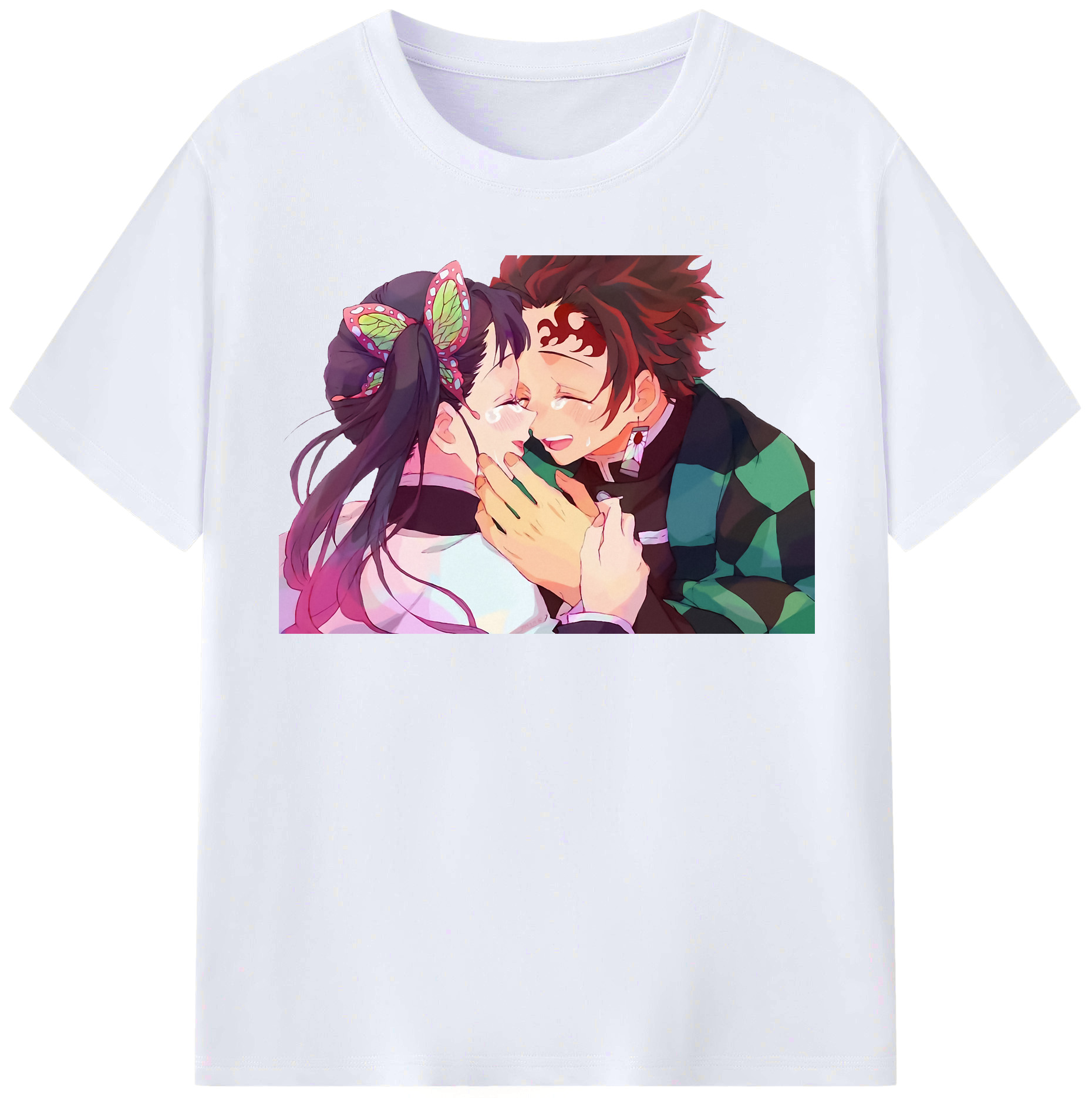 （画像用） 鬼滅の刃 竈門 炭治郎／かまど たんじろう Kamado Tanjirou レディースカジュアルプリントTシャツ（綿100％）