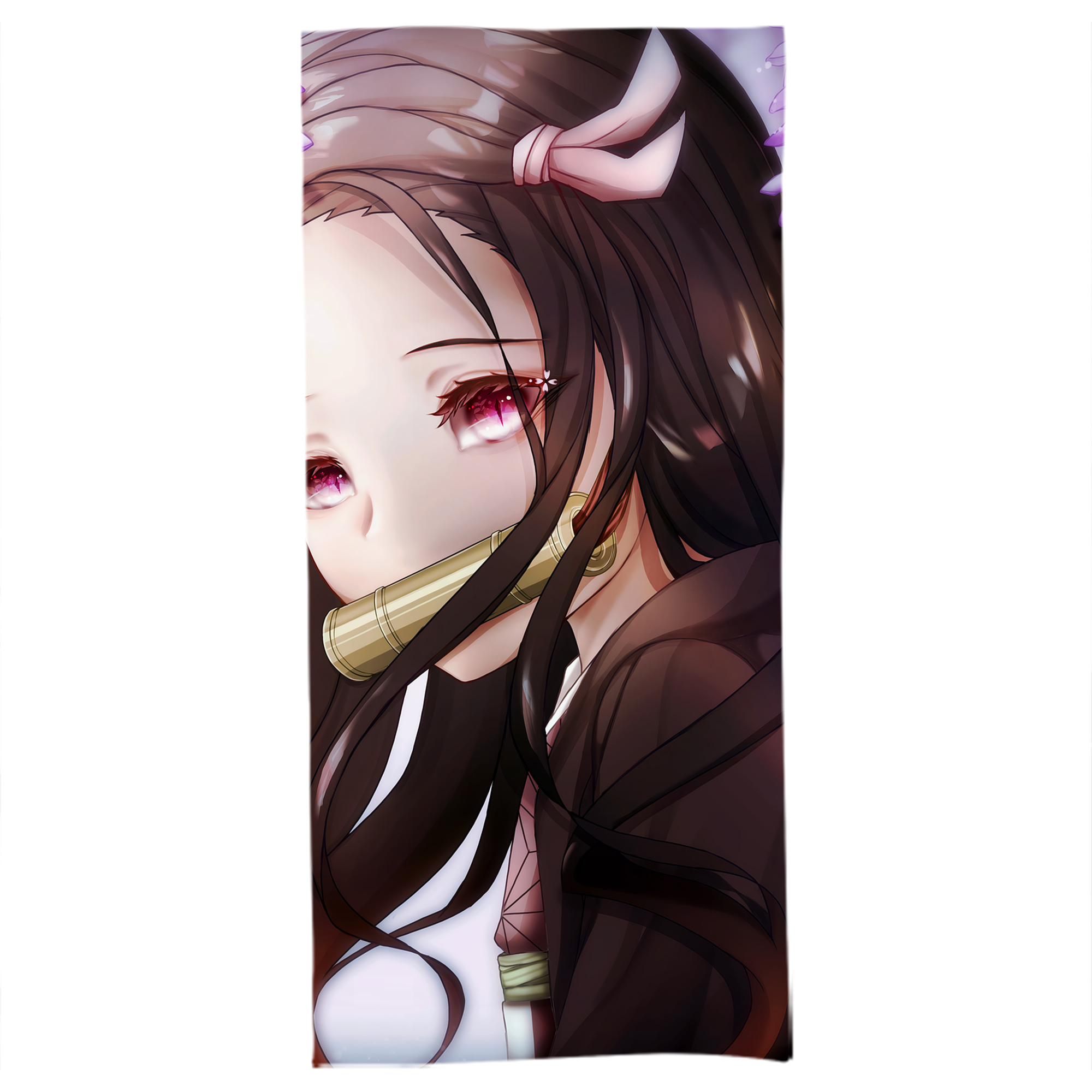 （画像用） 鬼滅の刃（きめつのやいば）竈門 禰󠄀豆子／かまど ねずこ Kamado Nezuko 大判バスタオル 70×140cm 吸水速乾 柔らかい肌触り