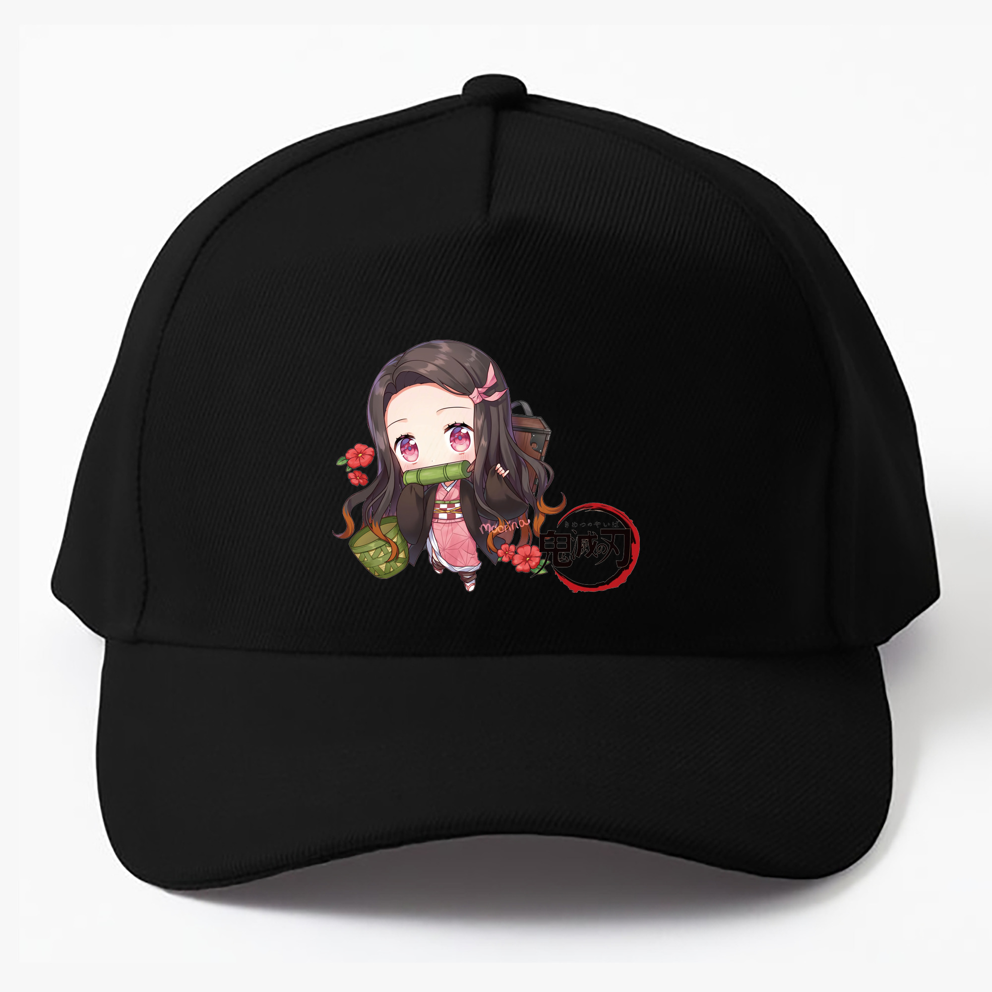 （画像用） 鬼滅の刃（きめつのやいば）竈門 禰󠄀豆子／かまど ねずこ Kamado Nezuko ベースボールキャップ 綿100％ 男女兼用 帽子 スポーツ