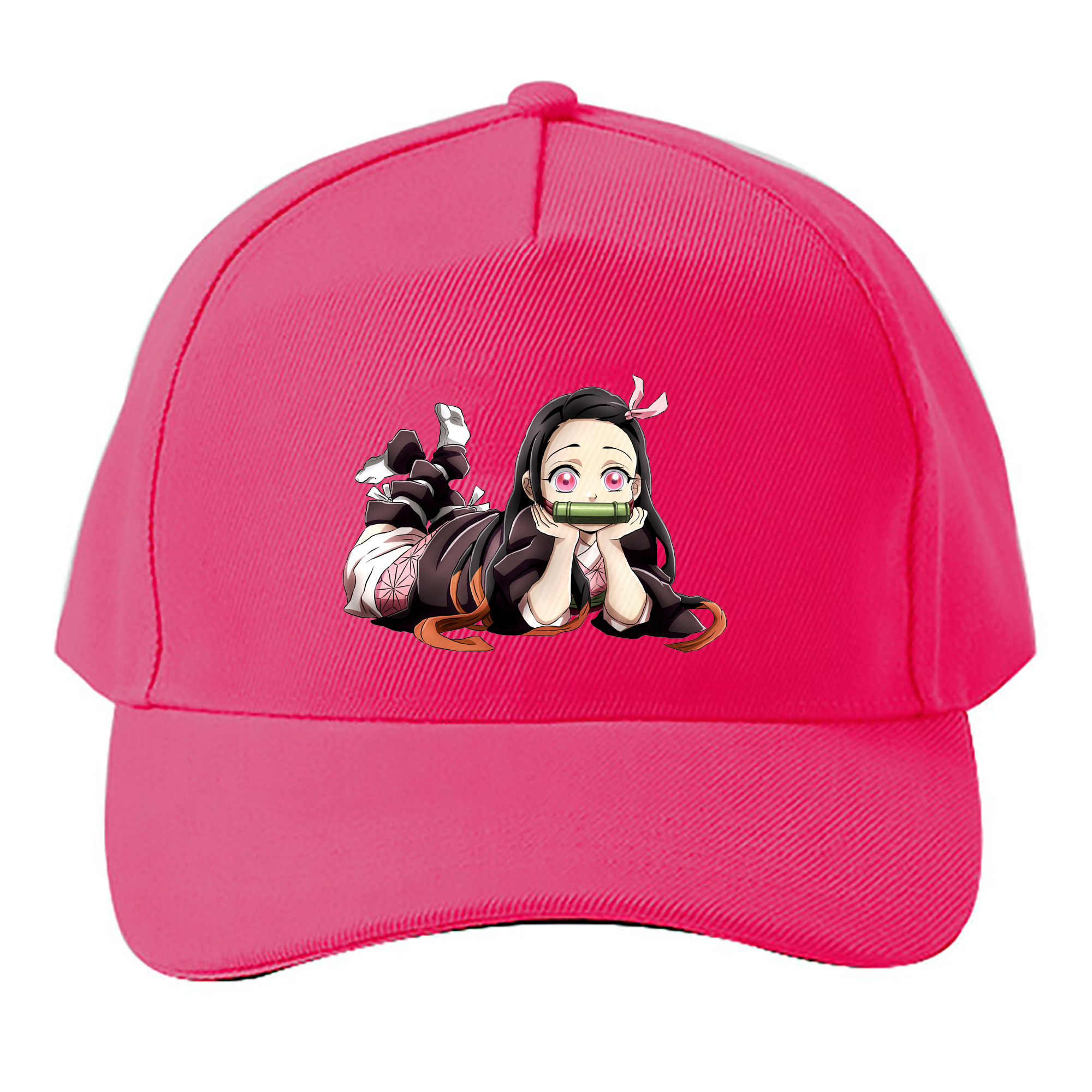 （画像用） 鬼滅の刃（きめつのやいば）竈門 禰󠄀豆子／かまど ねずこ Kamado Nezuko ベースボールキャップ 綿100％ 男女兼用 帽子 スポーツ