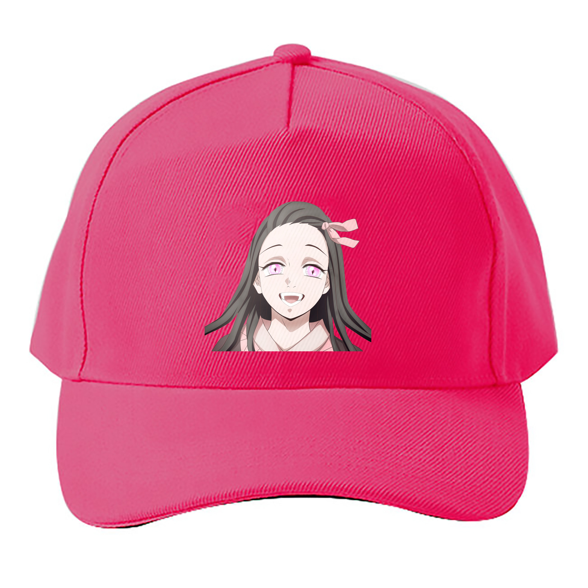 （画像用） 鬼滅の刃（きめつのやいば）竈門 禰󠄀豆子／かまど ねずこ Kamado Nezuko ベースボールキャップ 綿100％ 男女兼用 帽子 スポーツ