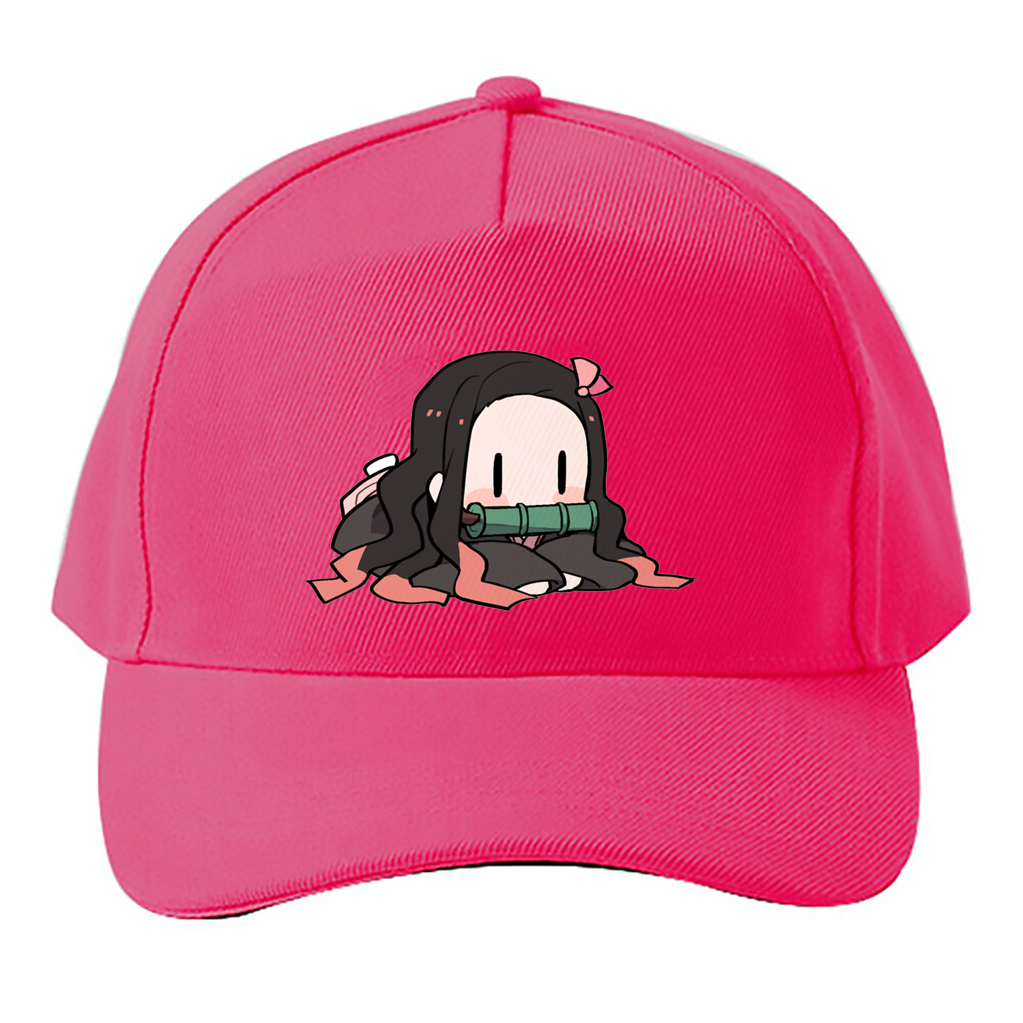 （画像用） 鬼滅の刃（きめつのやいば）竈門 禰󠄀豆子／かまど ねずこ Kamado Nezuko ベースボールキャップ 綿100％ 男女兼用 帽子 スポーツ
