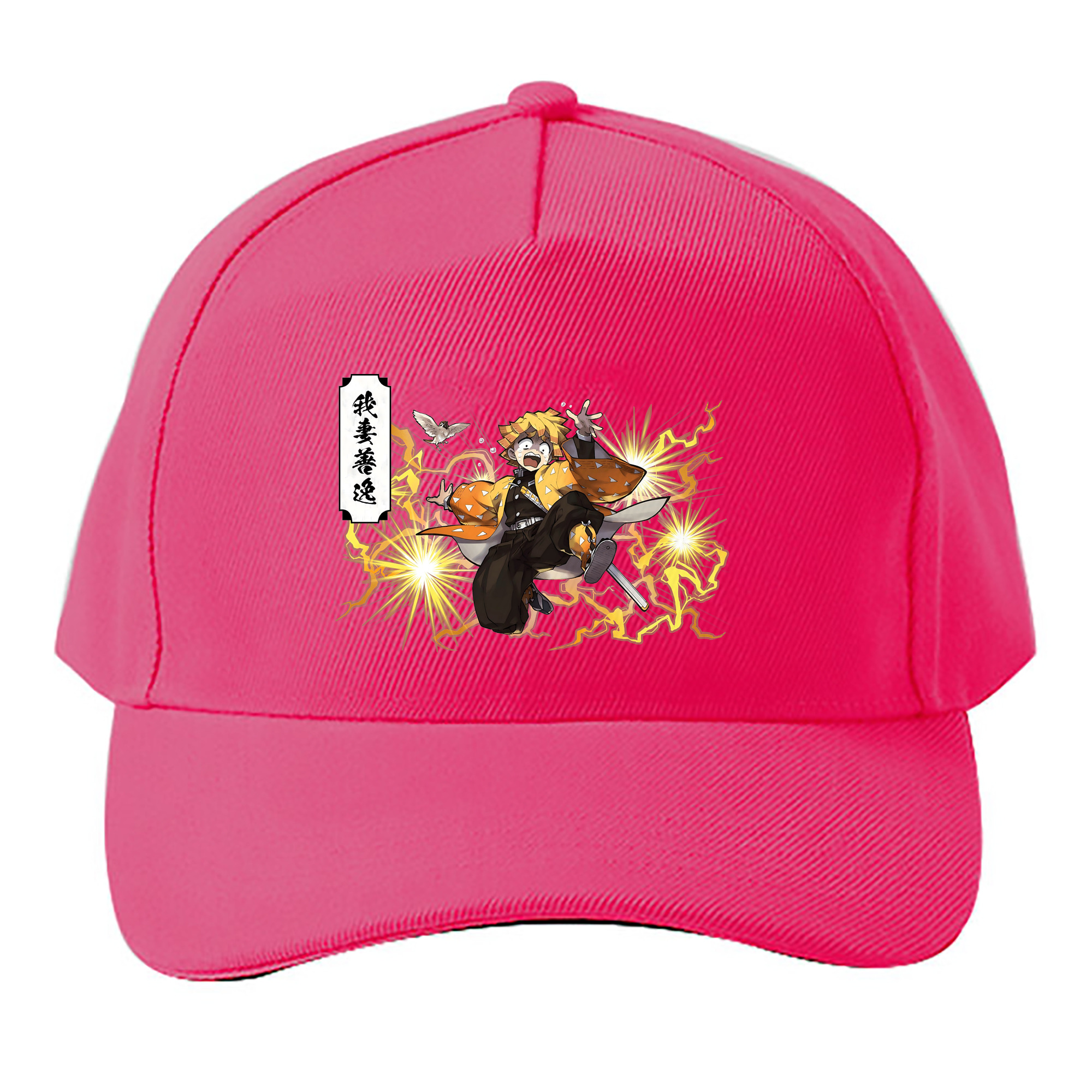 （画像用） 鬼滅の刃（きめつのやいば）我妻 善逸／あがつま ぜんいつ Agatsuma Zenitsu ベースボールキャップ 綿100％ 男女兼用 帽子 スポーツ