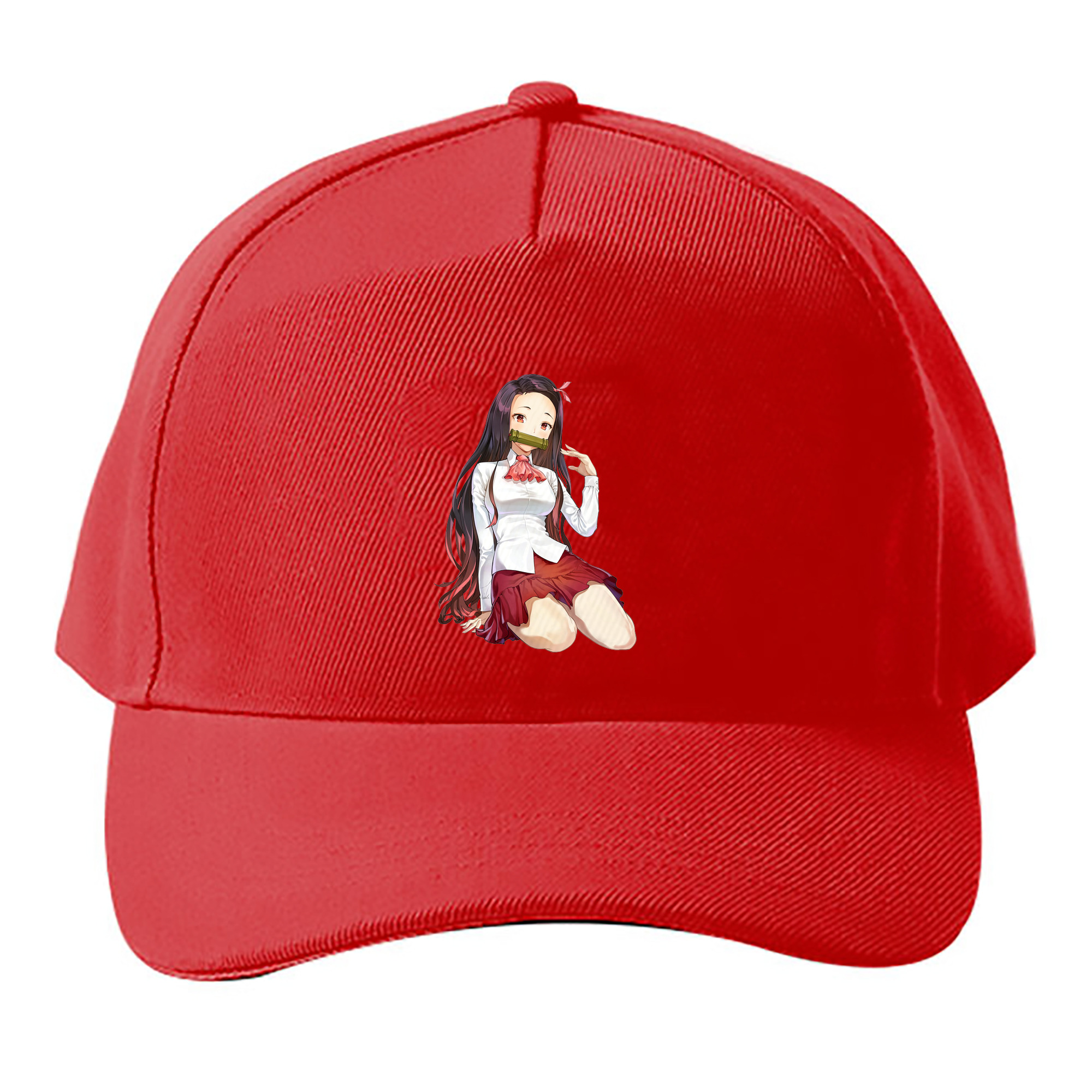 （画像用） 鬼滅の刃（きめつのやいば）竈門 禰󠄀豆子／かまど ねずこ Kamado Nezuko ベースボールキャップ 綿100％ 男女兼用 帽子 スポーツ