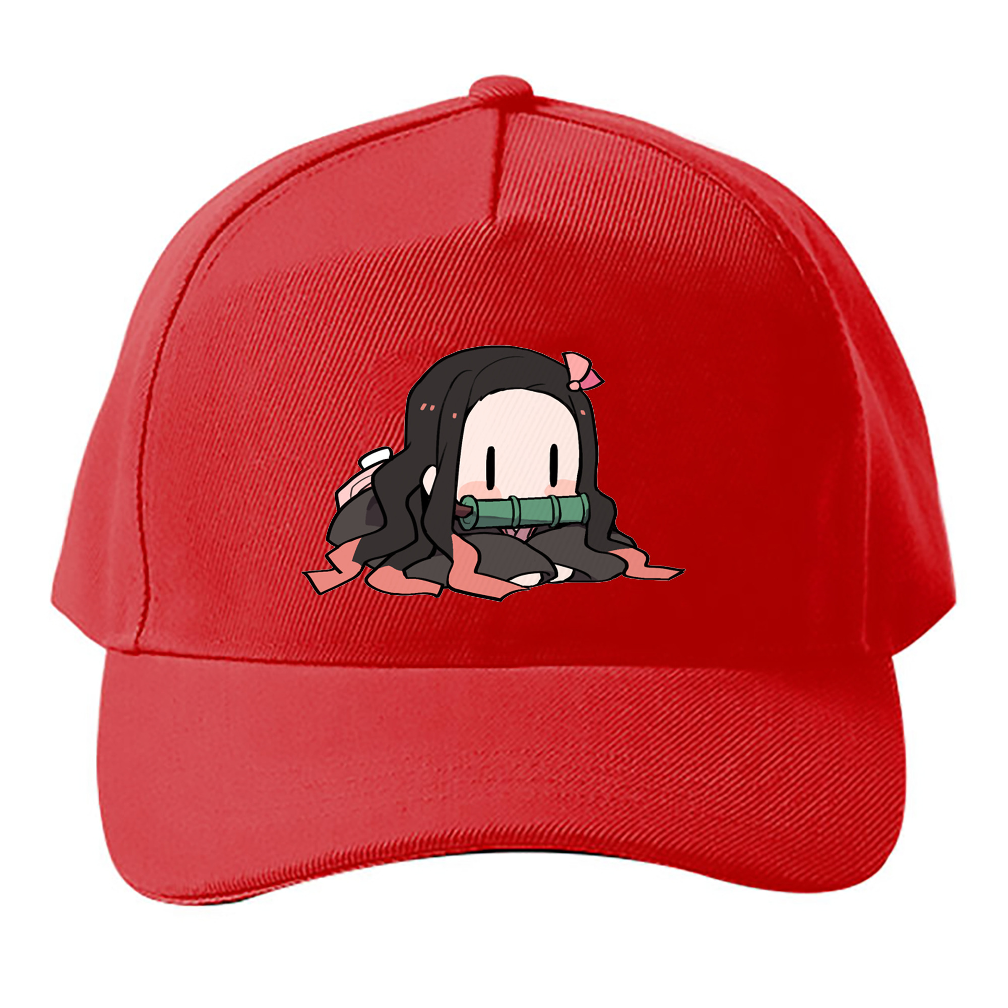（画像用） 鬼滅の刃（きめつのやいば）竈門 禰󠄀豆子／かまど ねずこ Kamado Nezuko ベースボールキャップ 綿100％ 男女兼用 帽子 スポーツ