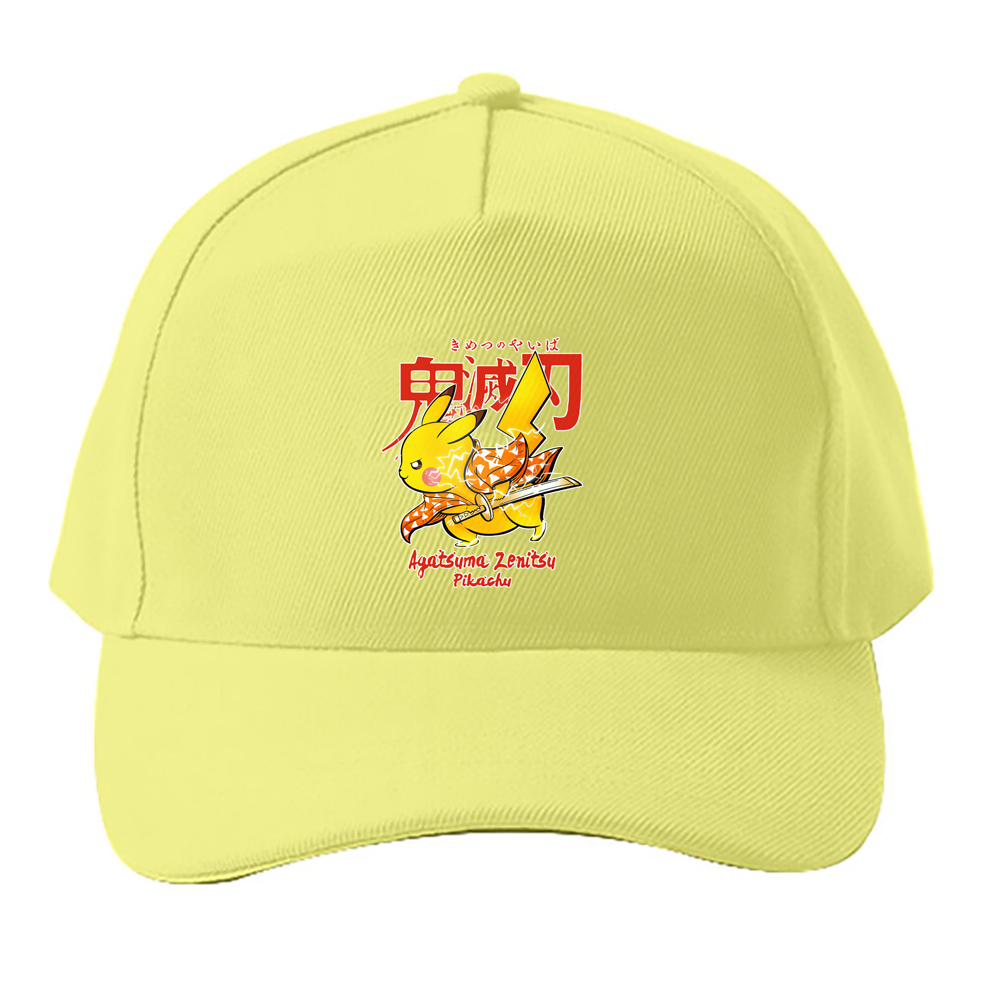（画像用） 鬼滅の刃（きめつのやいば）我妻 善逸／あがつま ぜんいつ Agatsuma Zenitsu ベースボールキャップ 綿100％ 男女兼用 帽子 スポーツ